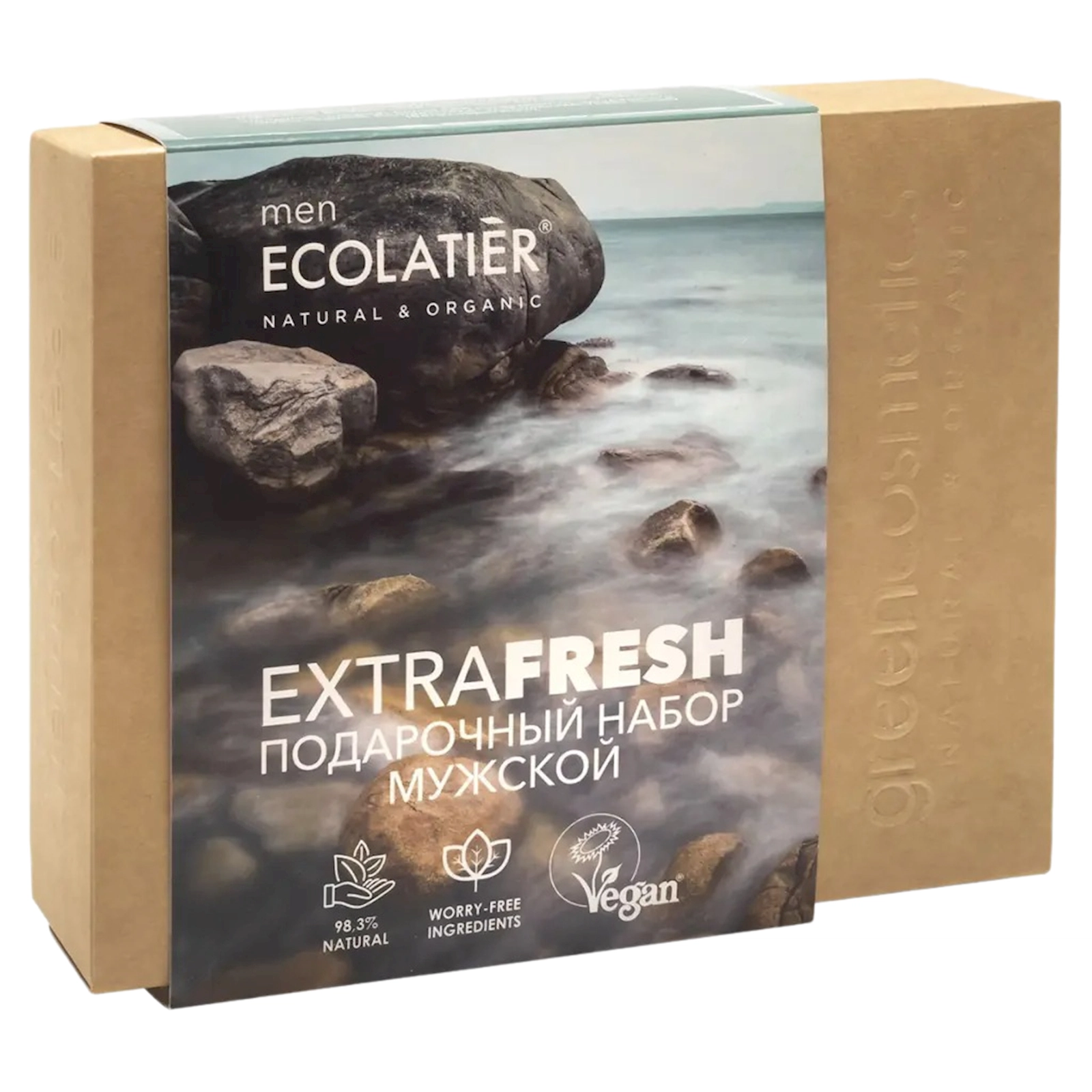 Kişilər üçün hədiyyə dəsti Ecolatier Men Extra Fresh (şampun 150 ml + duş geli 150 ml)