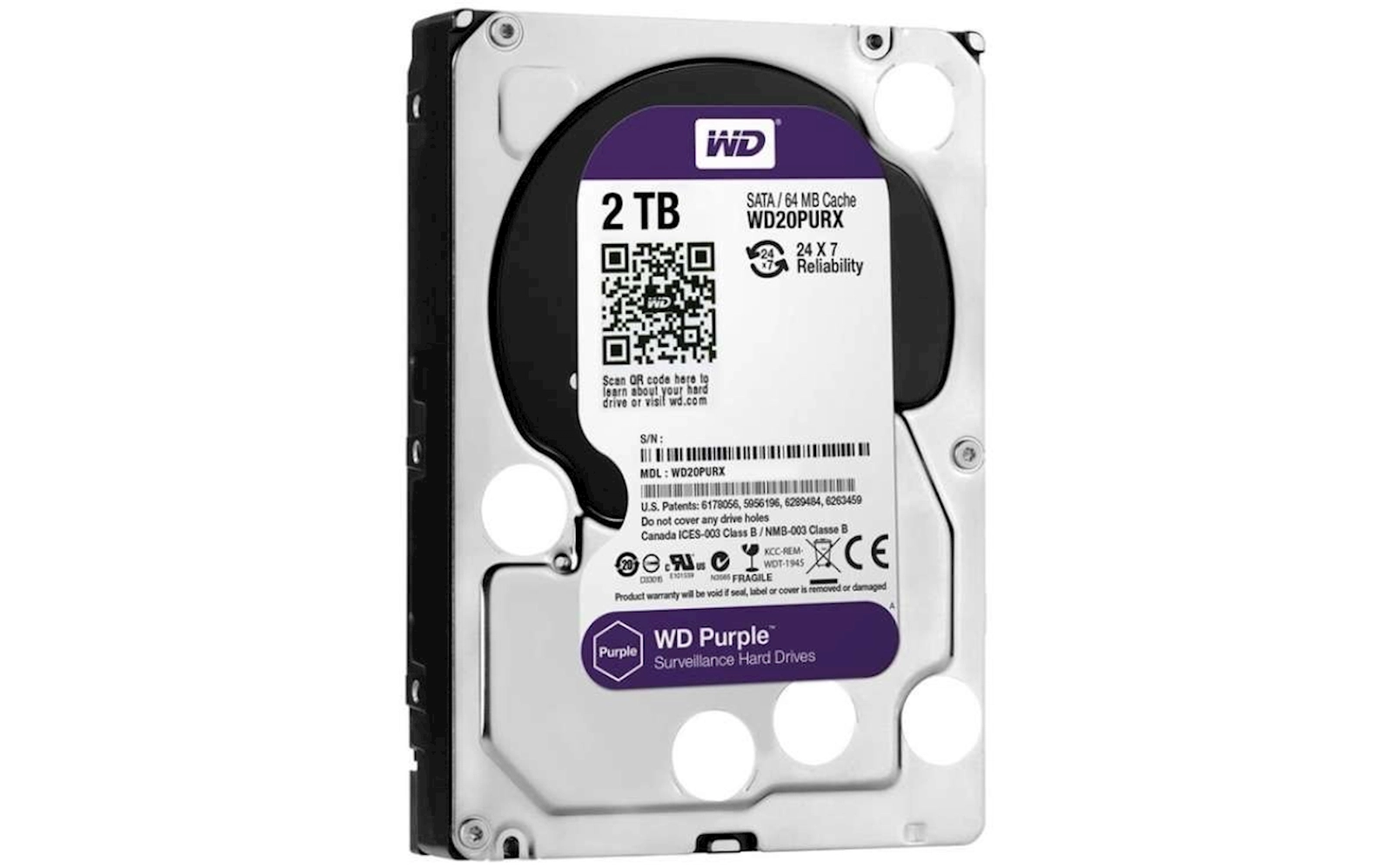 Sərt disk Hikvision WD Purple 2 TB 3.5 (WD20PURX-78AKYY0)