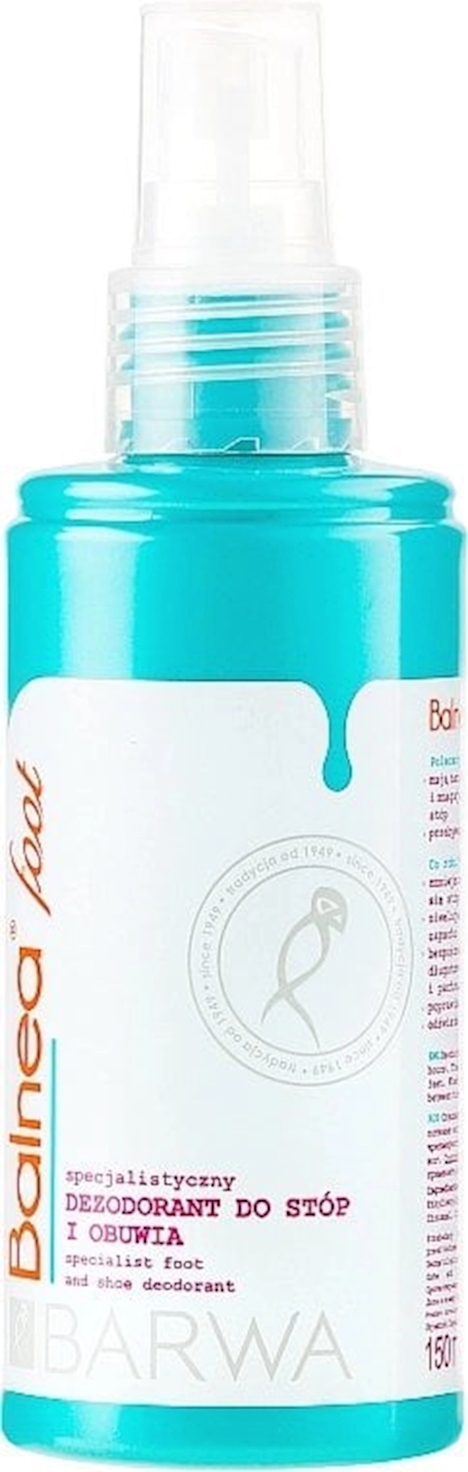 Ayaq dezodorantı Barwa Balnea, təravətləndirici, 150 ml