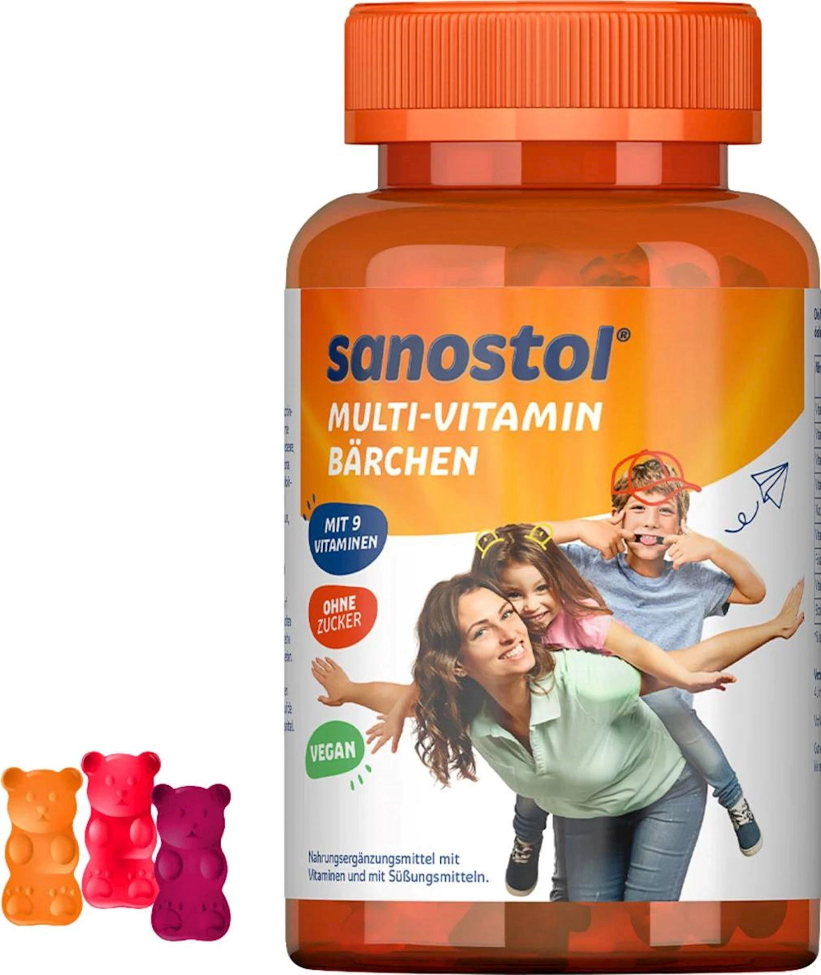 Multivitamin ayıları Sanostal 120 q, 60 əd