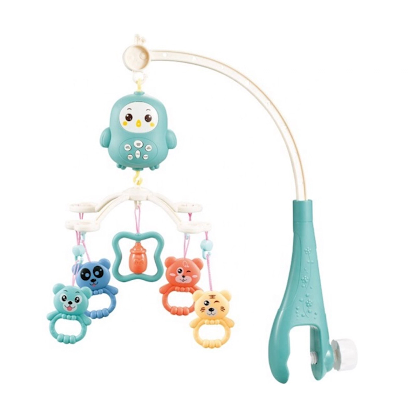 Asma oyuncaq Happy Bed Bell, pult ilə, mavi, 0+