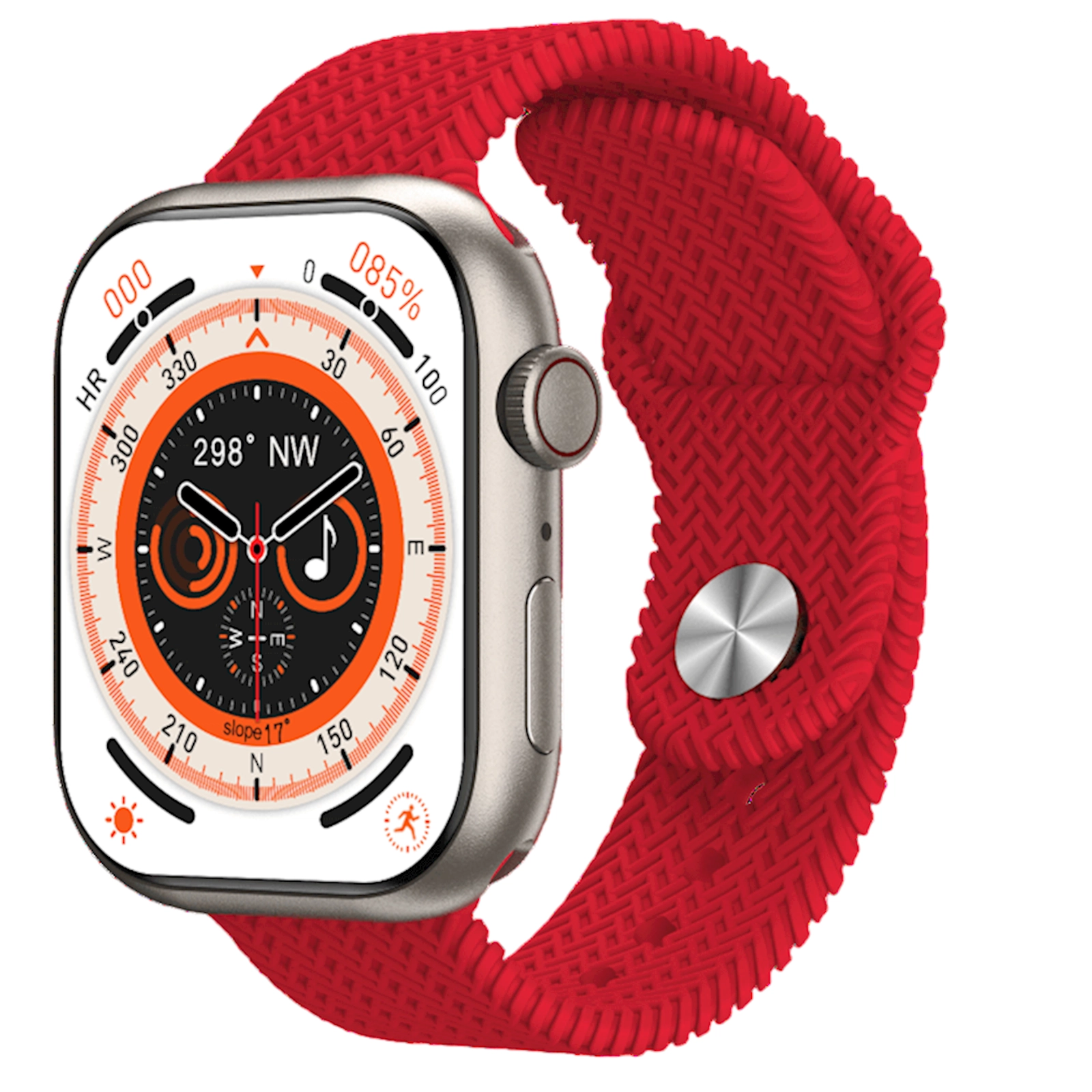 Ağıllı saat üçün kəmər 45-49 mm Red