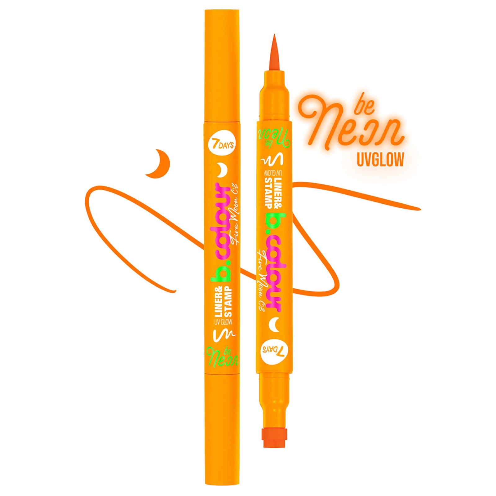 Üz və bədən makiyajı üçün ştamp-layner 7 Days UVglow 03 Fire Moon 2 ml