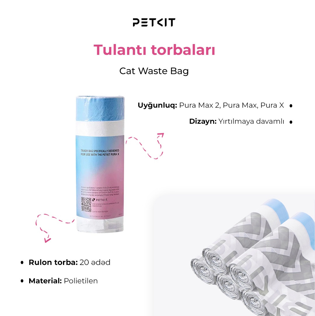Avtomatik tualet-lotok üçün paketlər Petkit Pura X