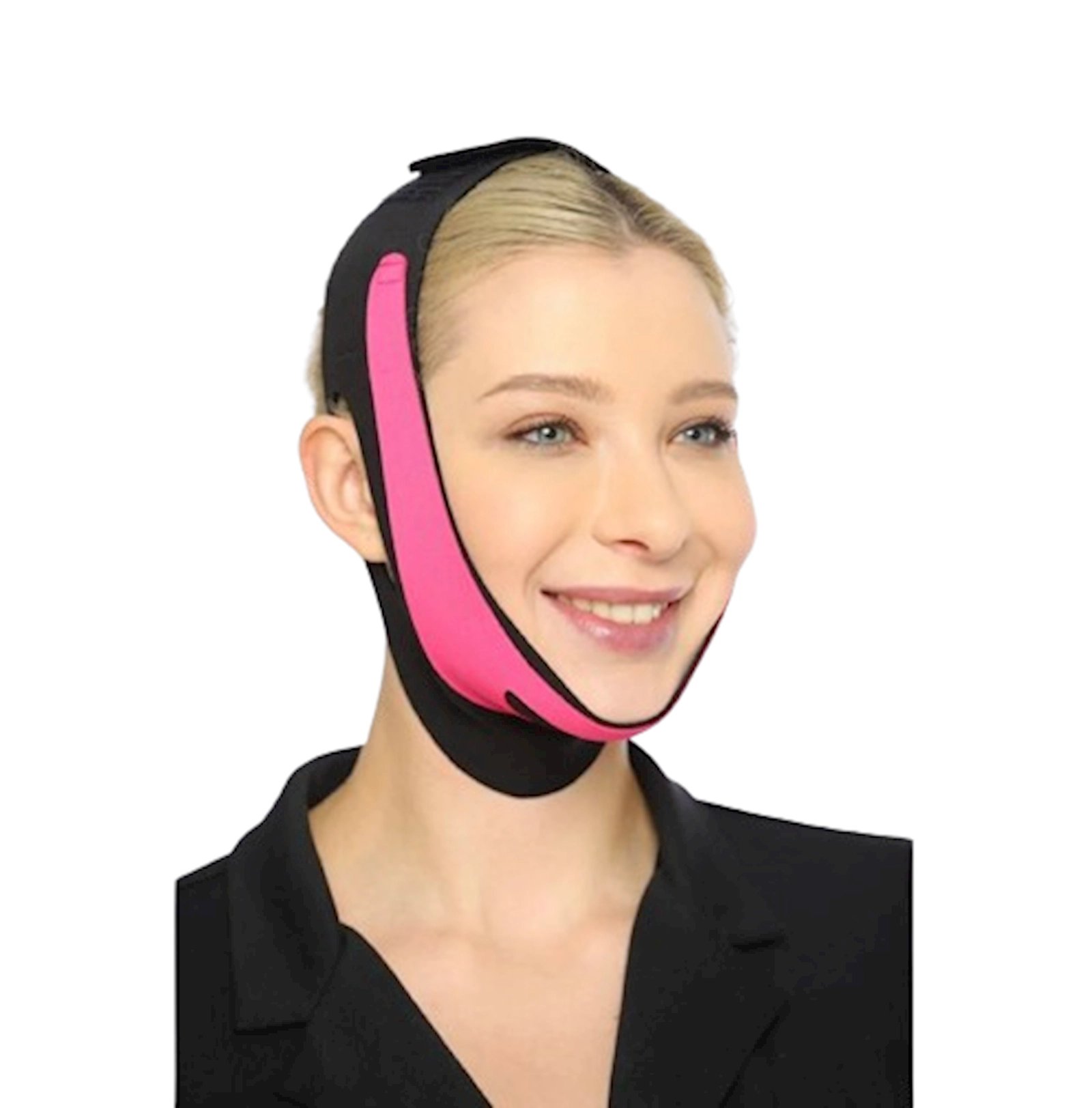 Kompressiya üz maskası S-107641390_Qara_1, qara/çəhrayı