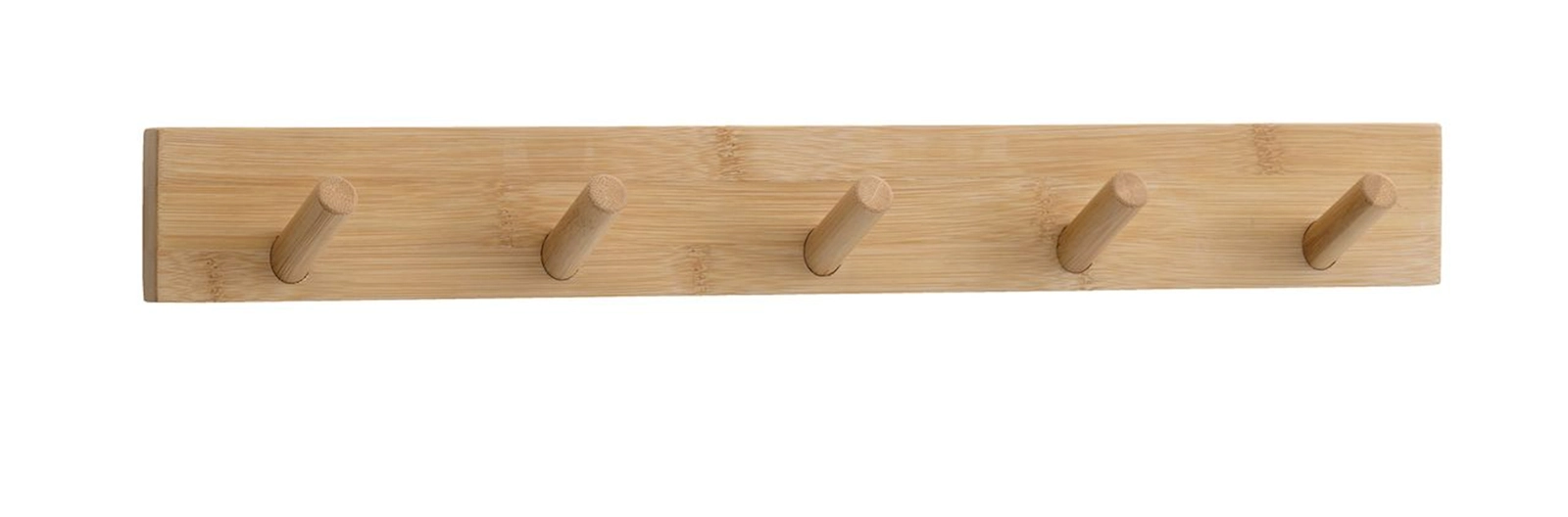 Divarüstü asılqan JYSK Mollerup, 50x6 sm, 5 qarmaq, bambuk
