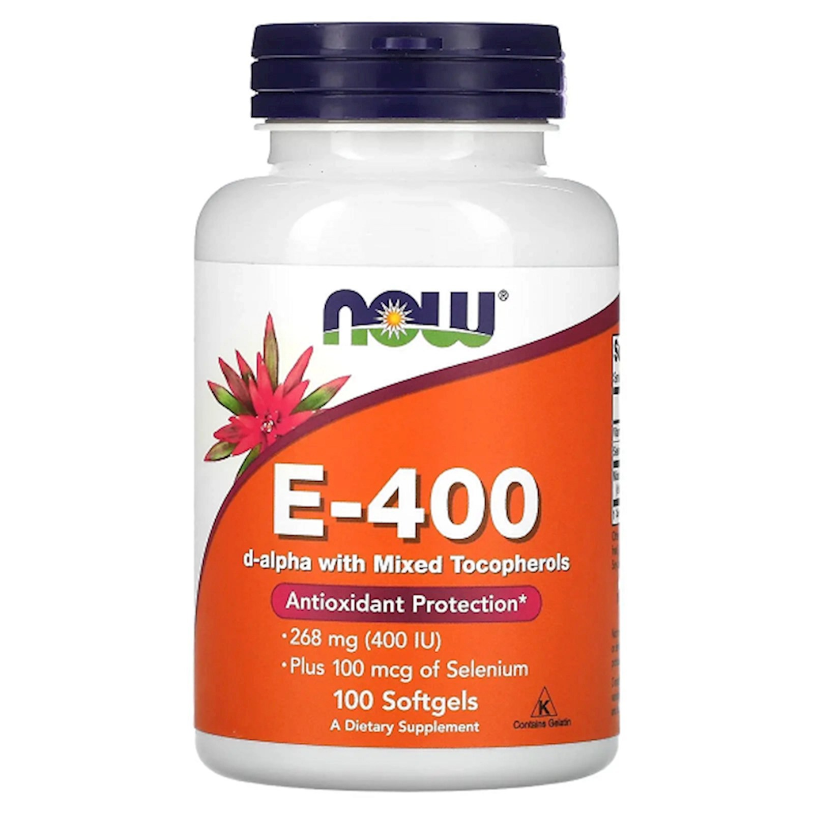 Vitaminlər Now Foods Vitamin E-400 D-Alpha With Mixed Tocopherols 268 mq, 100 kapsul