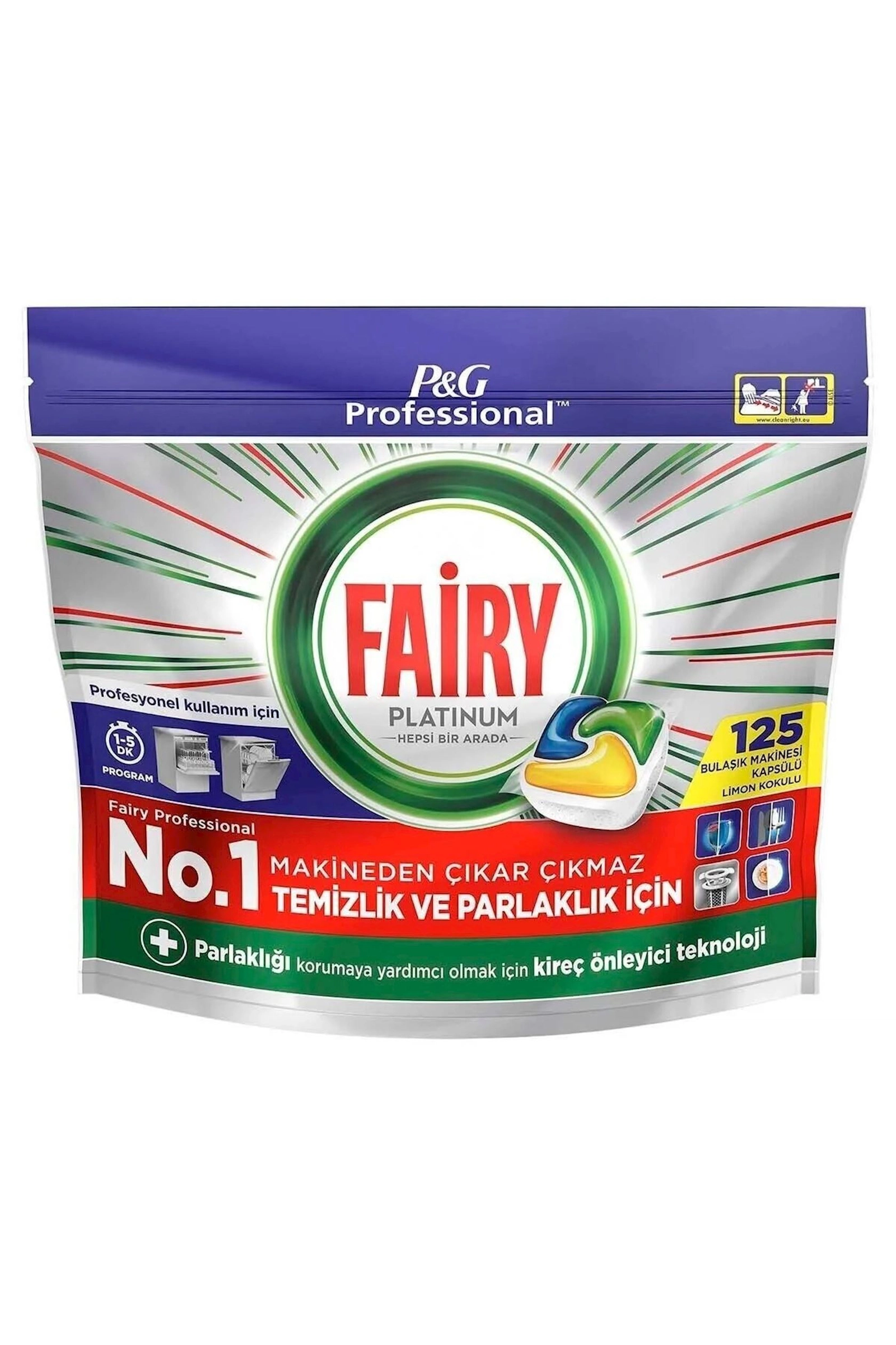 Qabyuyan maşın üçün kapsullar Fairy Platinum 125 əd