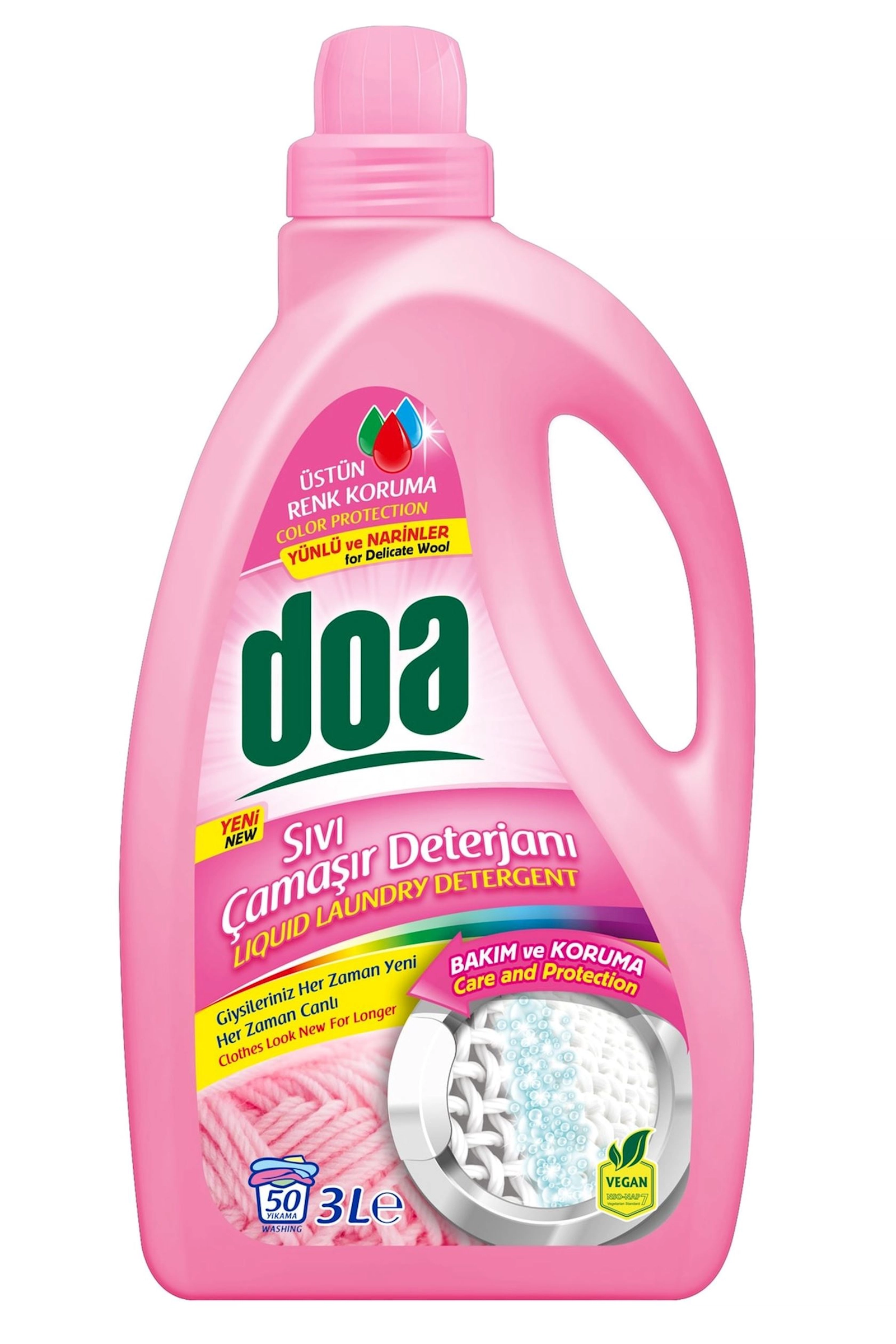 Paltar yumaq üçün maye Doa zərif parçalar üçün, 3 l