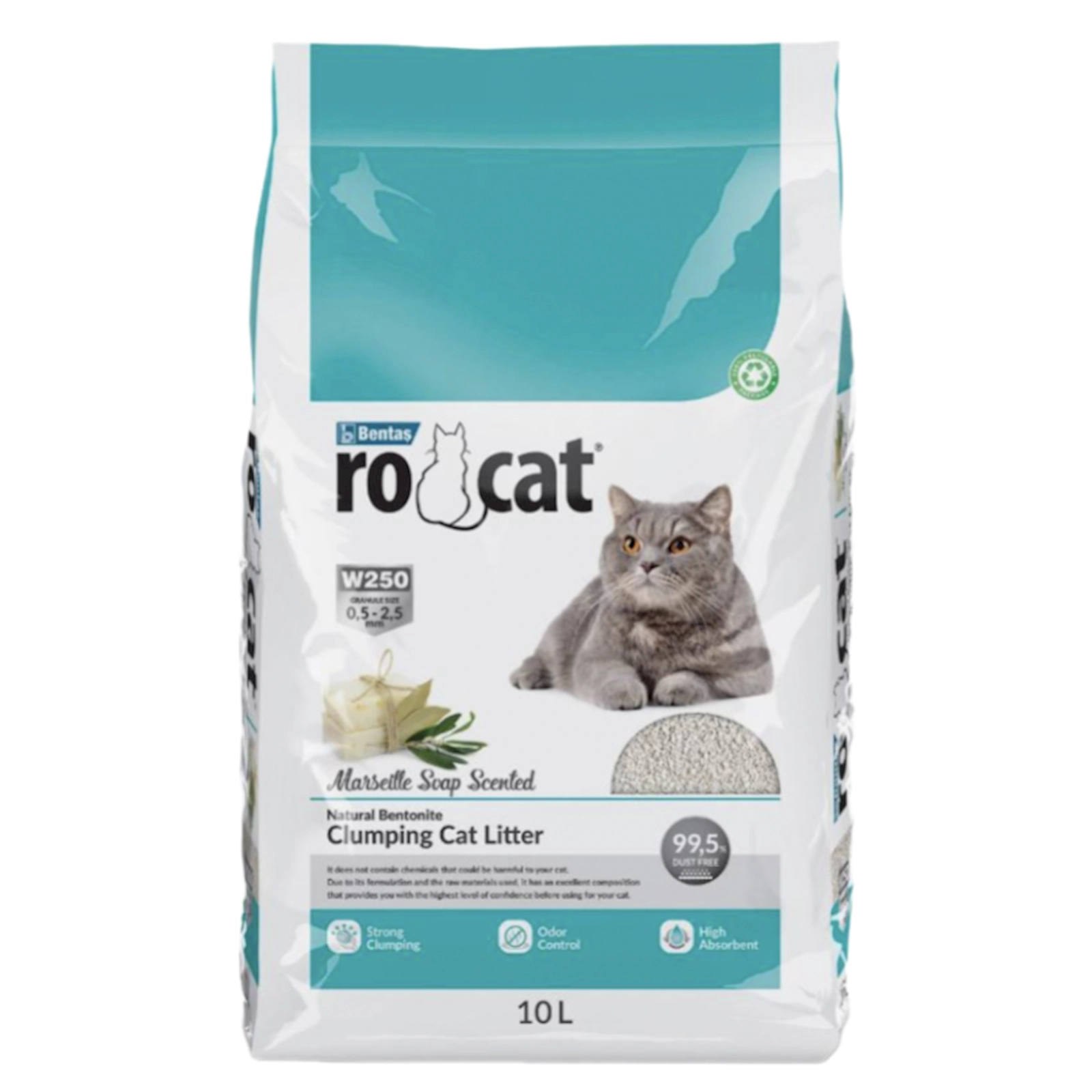 Pişiklər üçün topalanan doldurucu Ro Cat Marseille Soap, 10 l