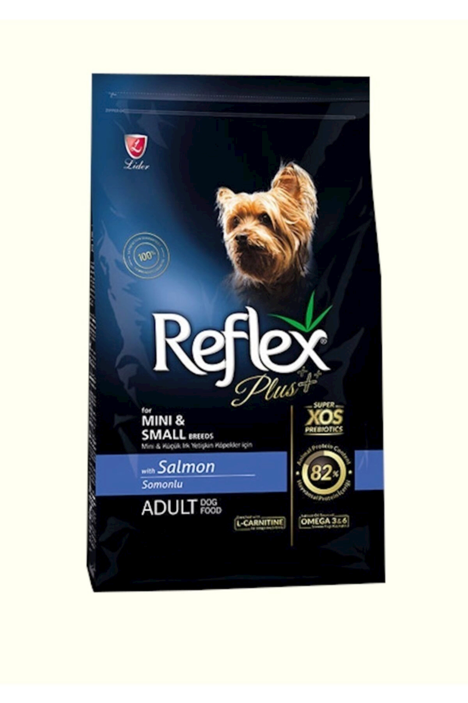 Quru yem Reflex, xırda cinsli yetkin itlər üçün, qızılbalıq ilə, 1 kq