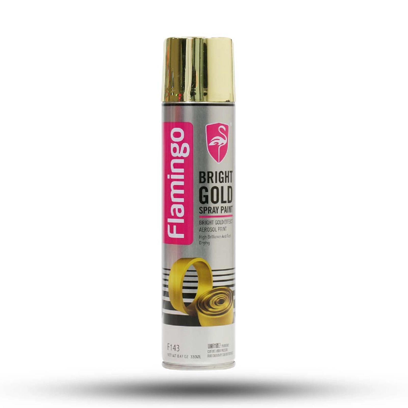 Aerozol boya Flamingo Parlaq Qızılı, 330 ml