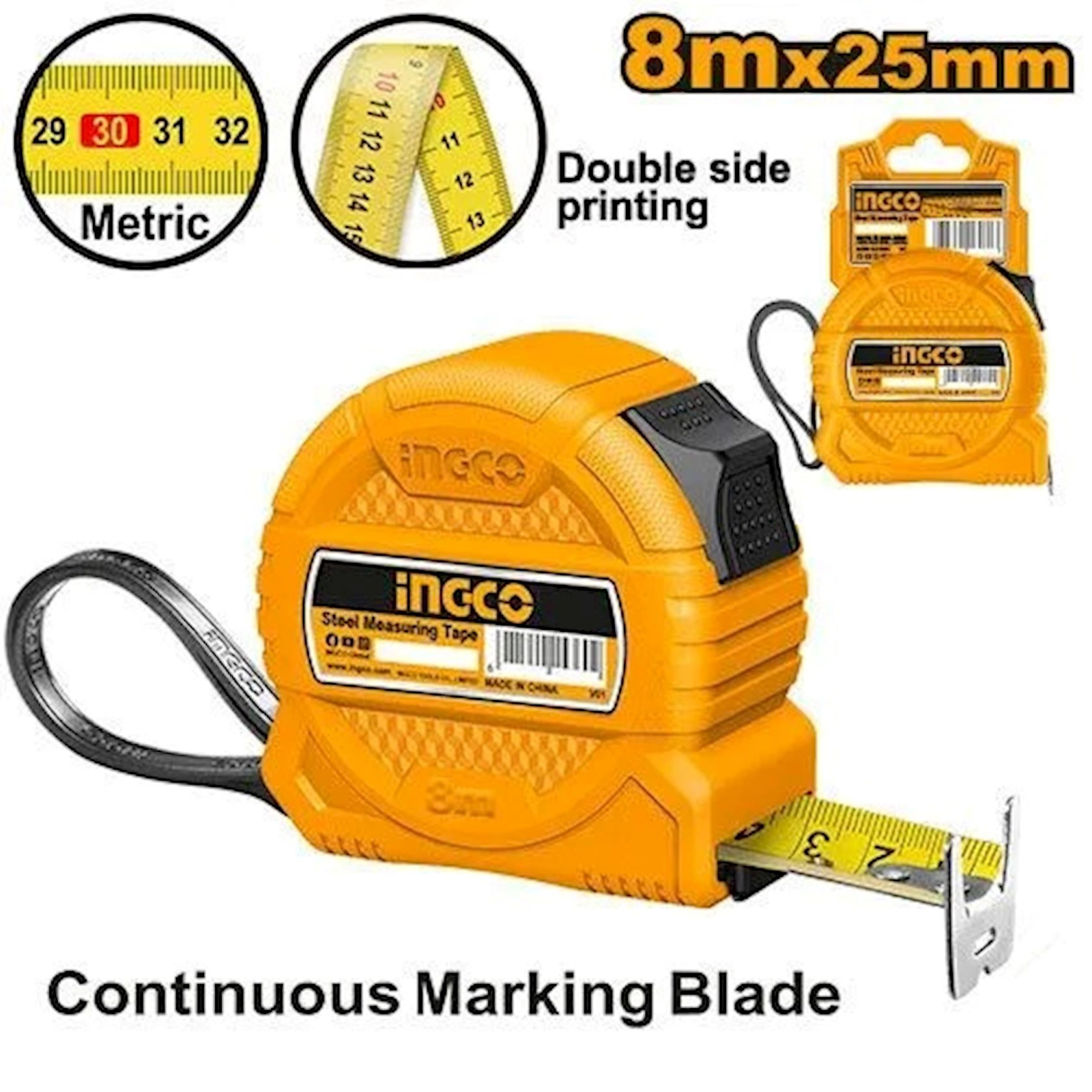 Ruletka Ingco HSMT39825 8 m x 25 mm