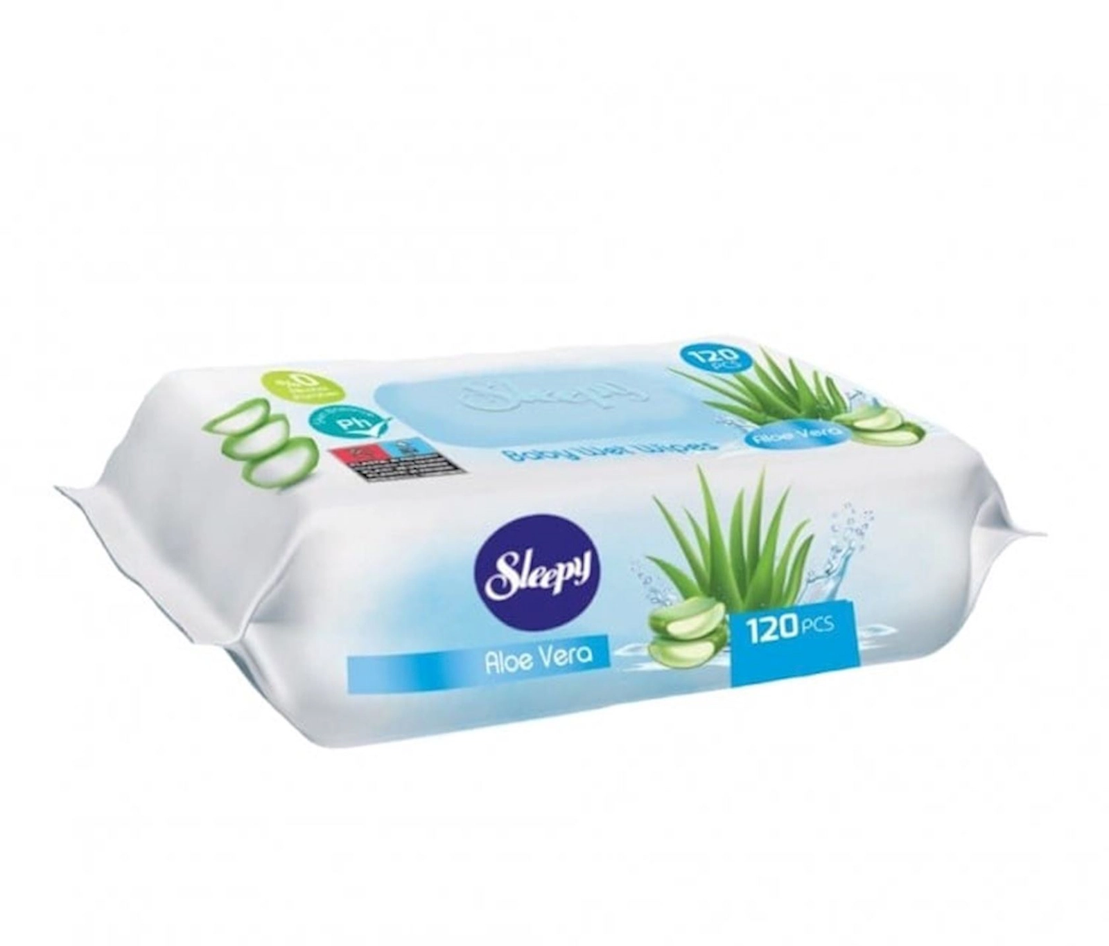Uşaq üçün nəm salfetlər Sleepy Aloe Vera 120 əd