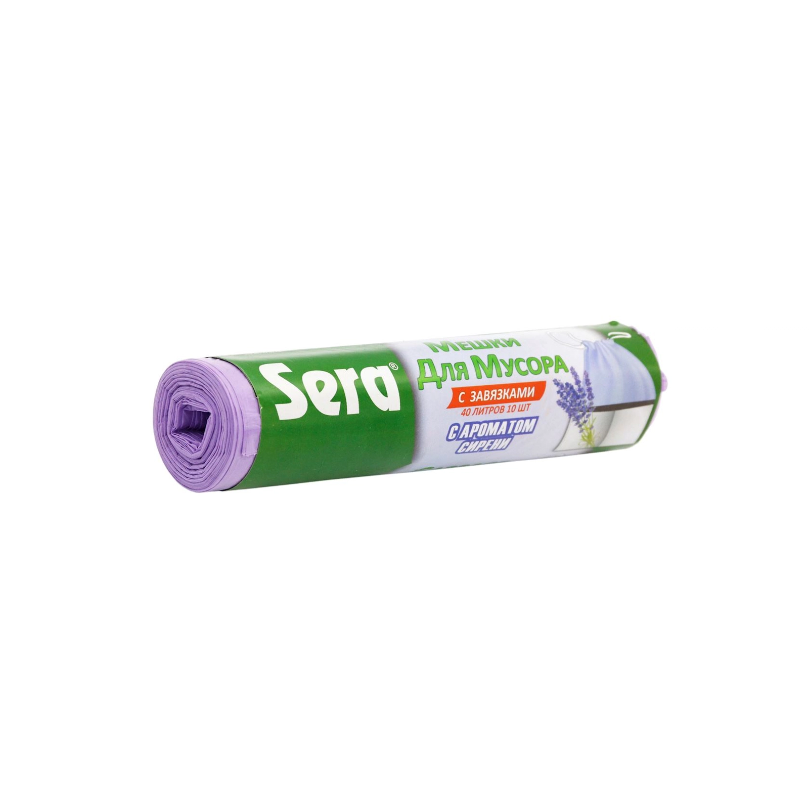 Zibil torbası bağlayıcı ilə Sera yasəmən ətri ilə, 40 l, 10 əd