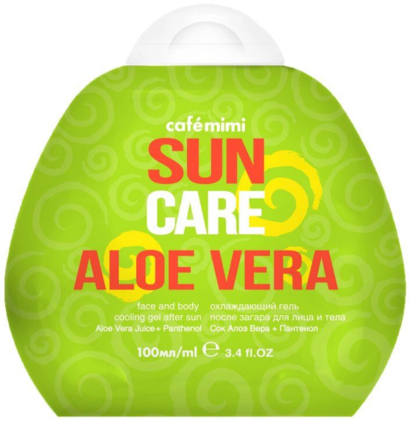 Sərinlədici gel qaralmadan sonra Cafe Mimi Sun Care Aloe Vera 100 ml