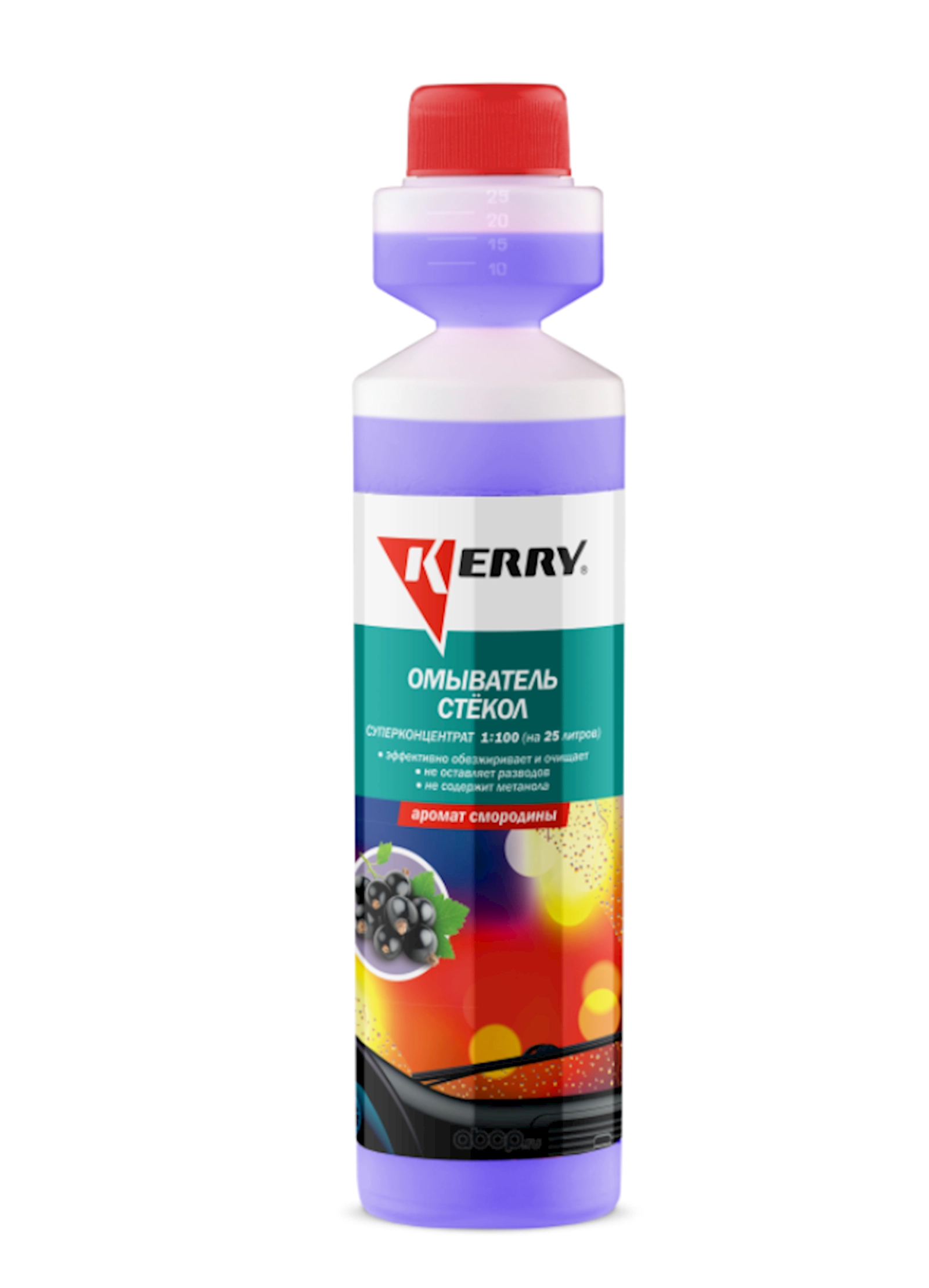 Şüşə təmizləyici vasitə Kerry KR-334, qarağat ətri ilə, 270 ml