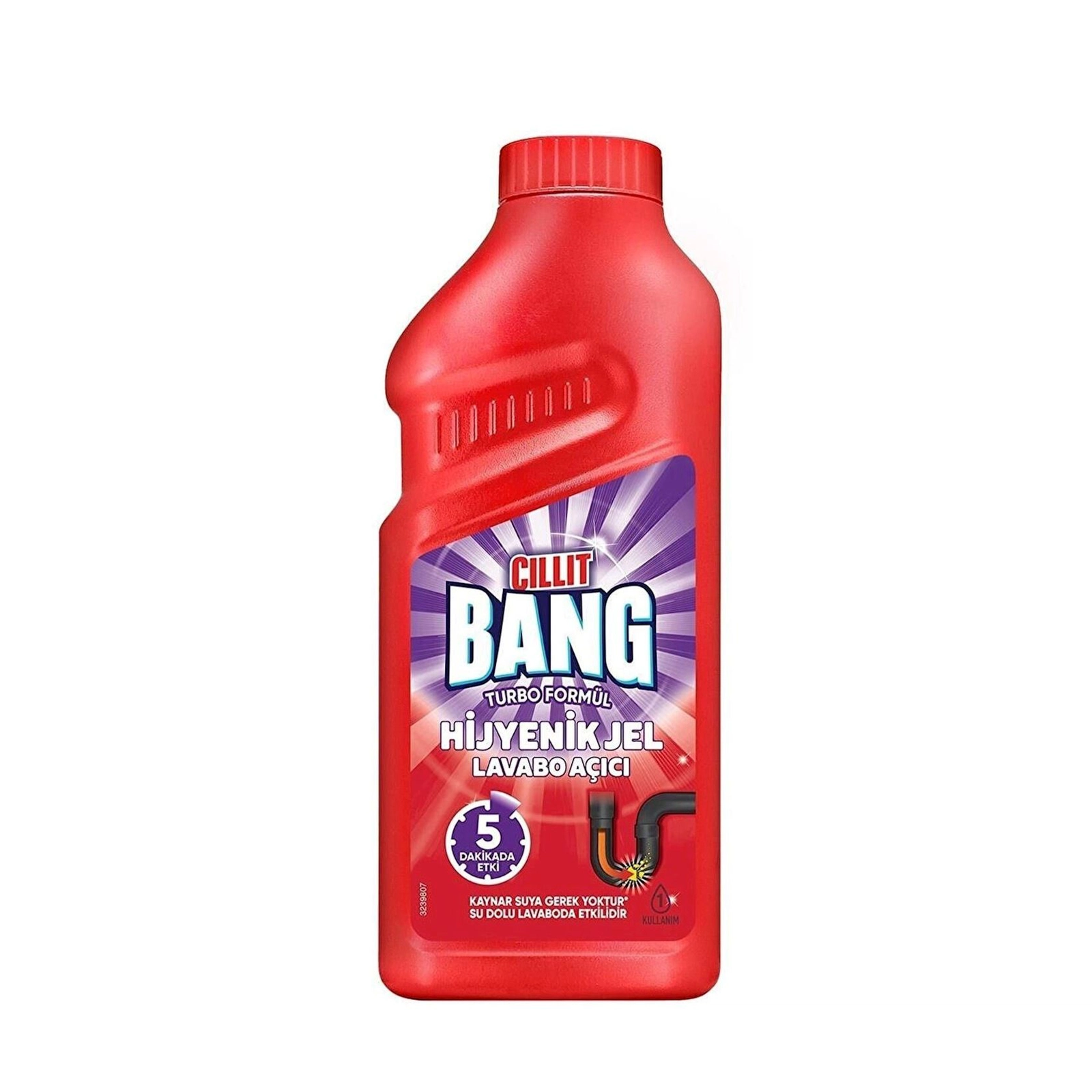 Boruların təmizlənməsi üçün gigiyenik gel Cillit Bang Turbo, 500 ml, qablaşdırma fərqli ola bilər