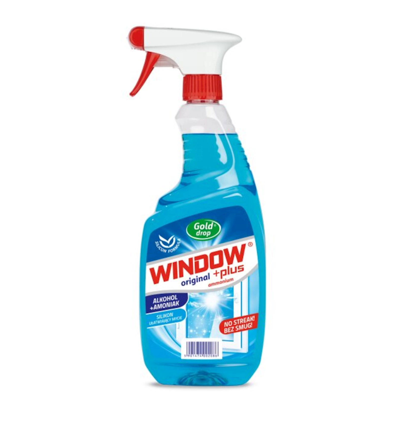 Şüşə təmizləyici sprey Gold Drop Window Original + Ammonium 750 ml