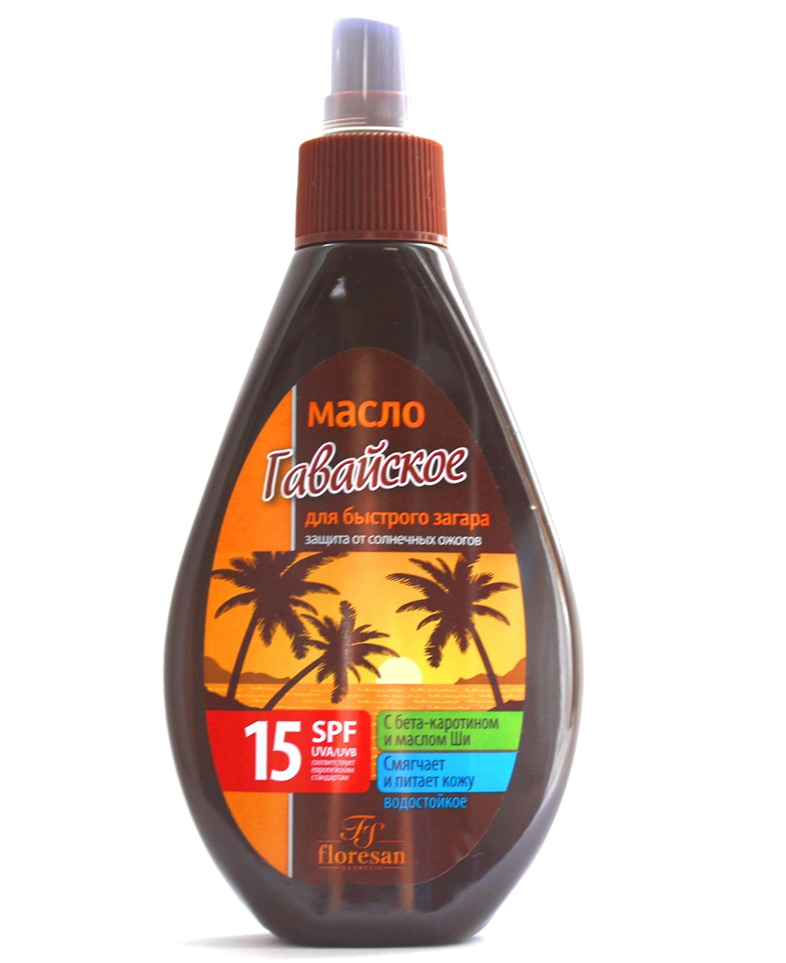 Tez qaralma üçün yağ Floresan Cosmetic Гавайское SPF 15 160 ml