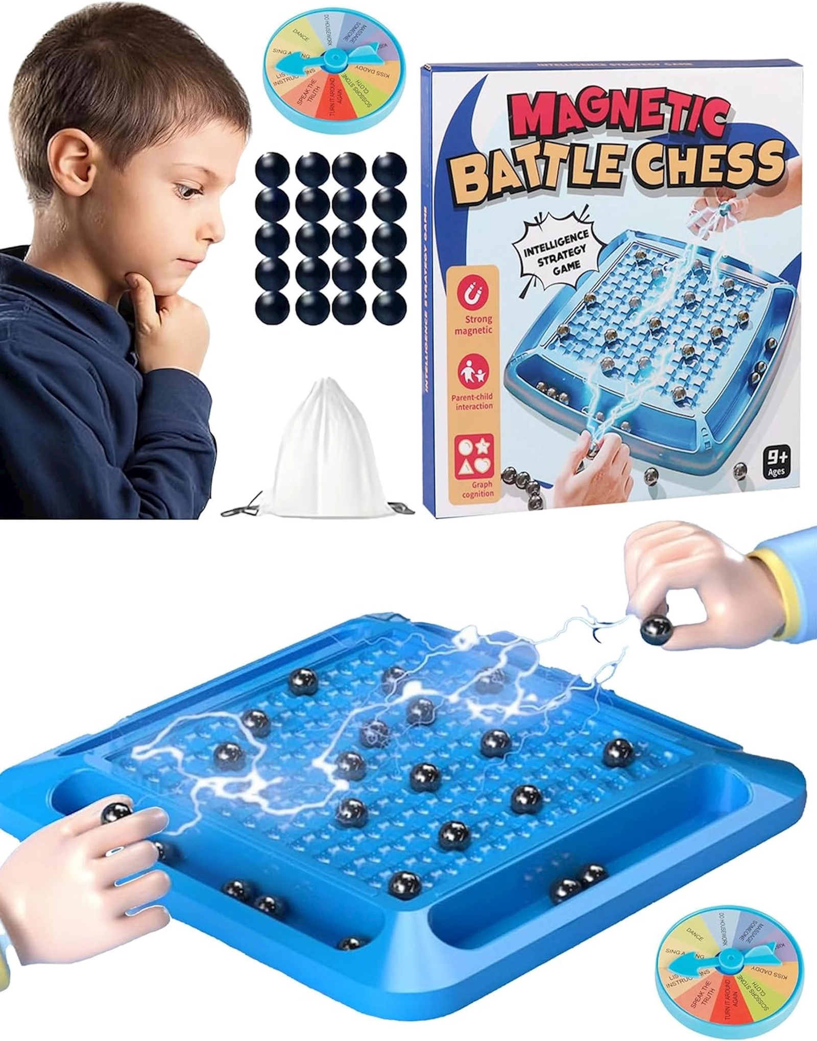 Masaüstü oyun Magnetic Battle Chess, maqnitli, 9+ yaş