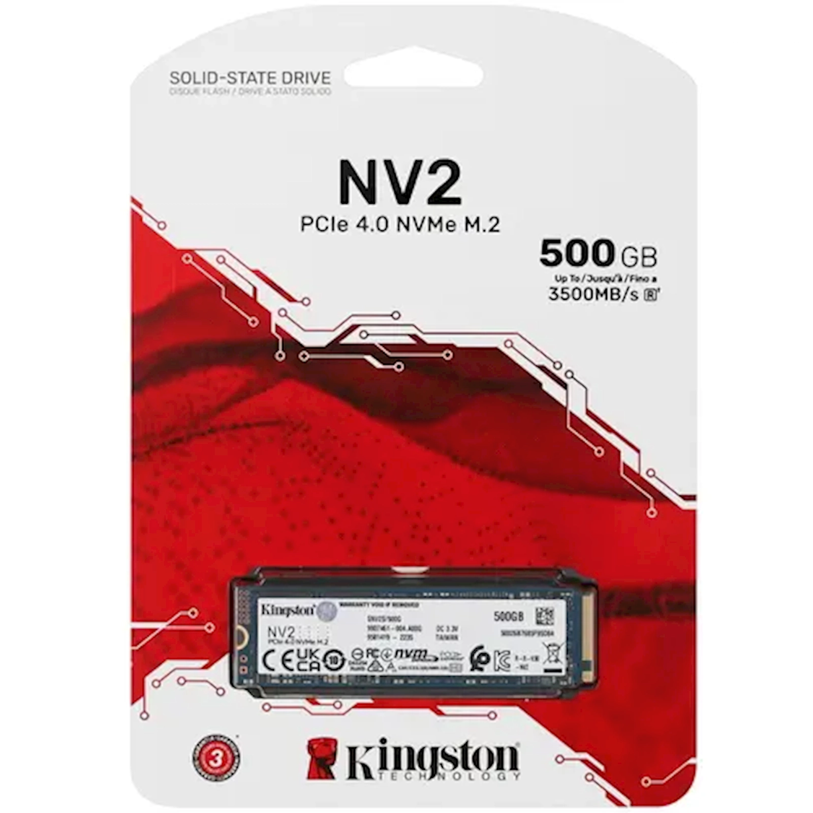 SSD yığıcı Kingston NV2 500GB (SNV2S/500G)