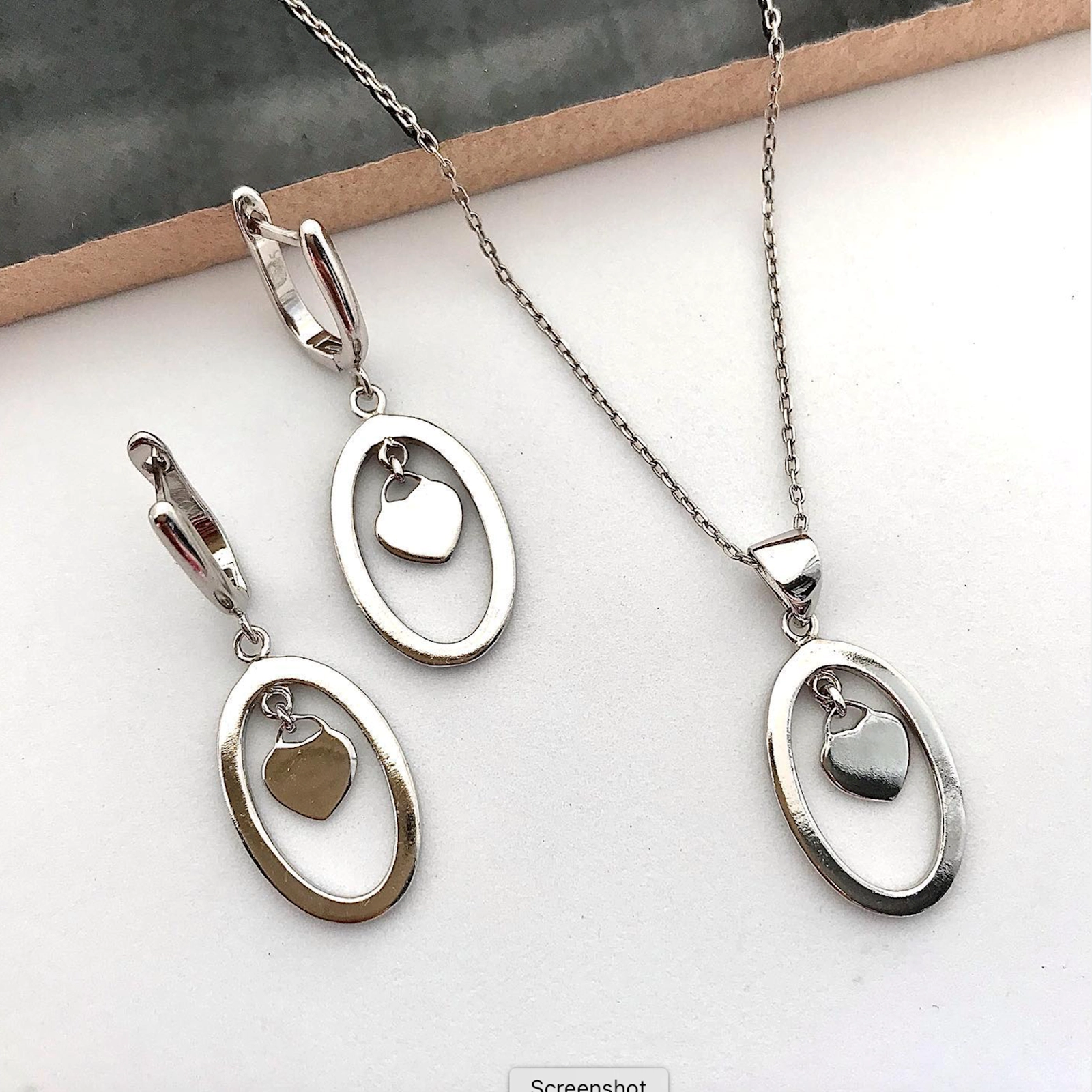 Zinət dəsti sırğa və boyunbağı Lavelle Jewellery LVL_083