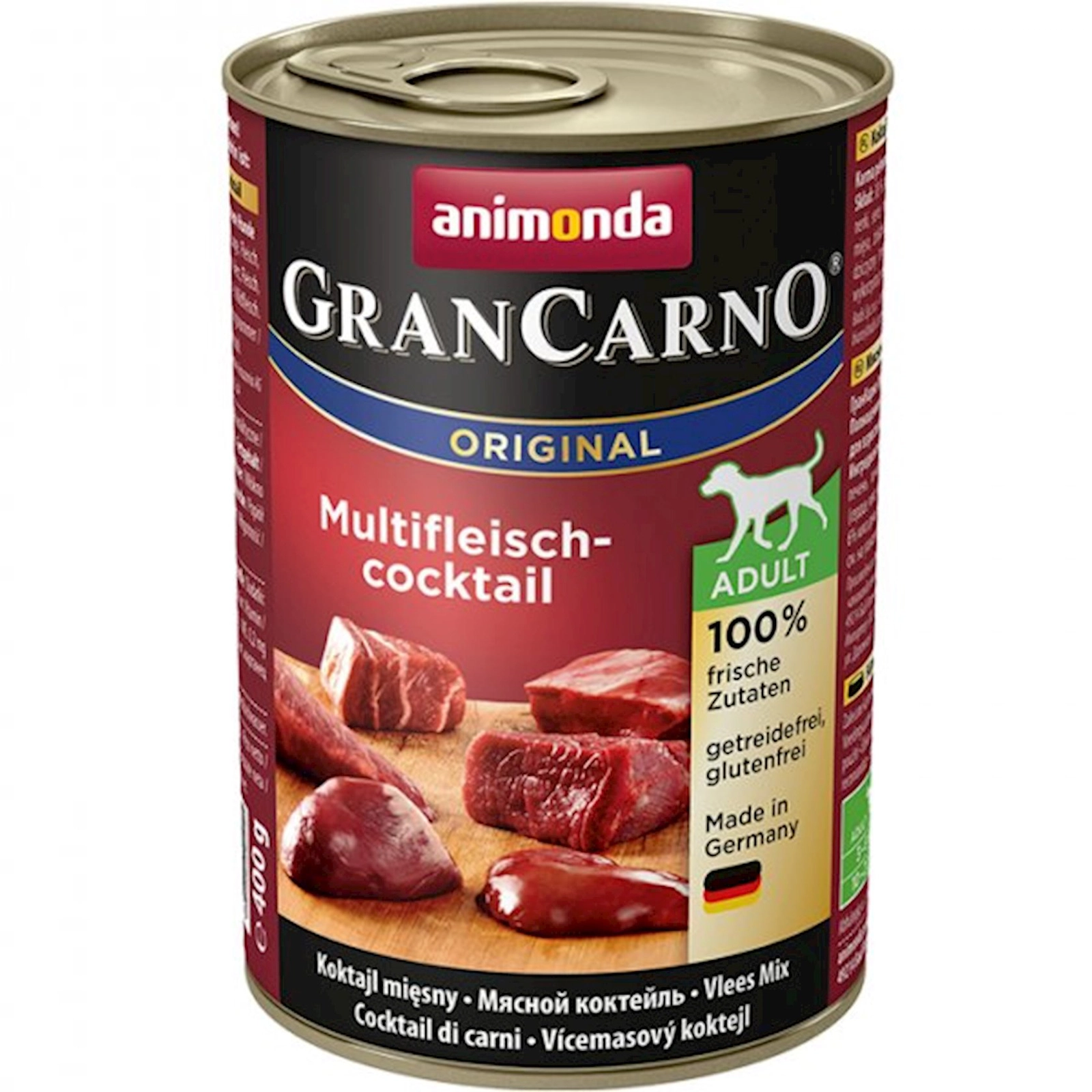 İtlər üçün nəm yem Animonda GranCarno Original Adult MultiMeatCocktail 800 q