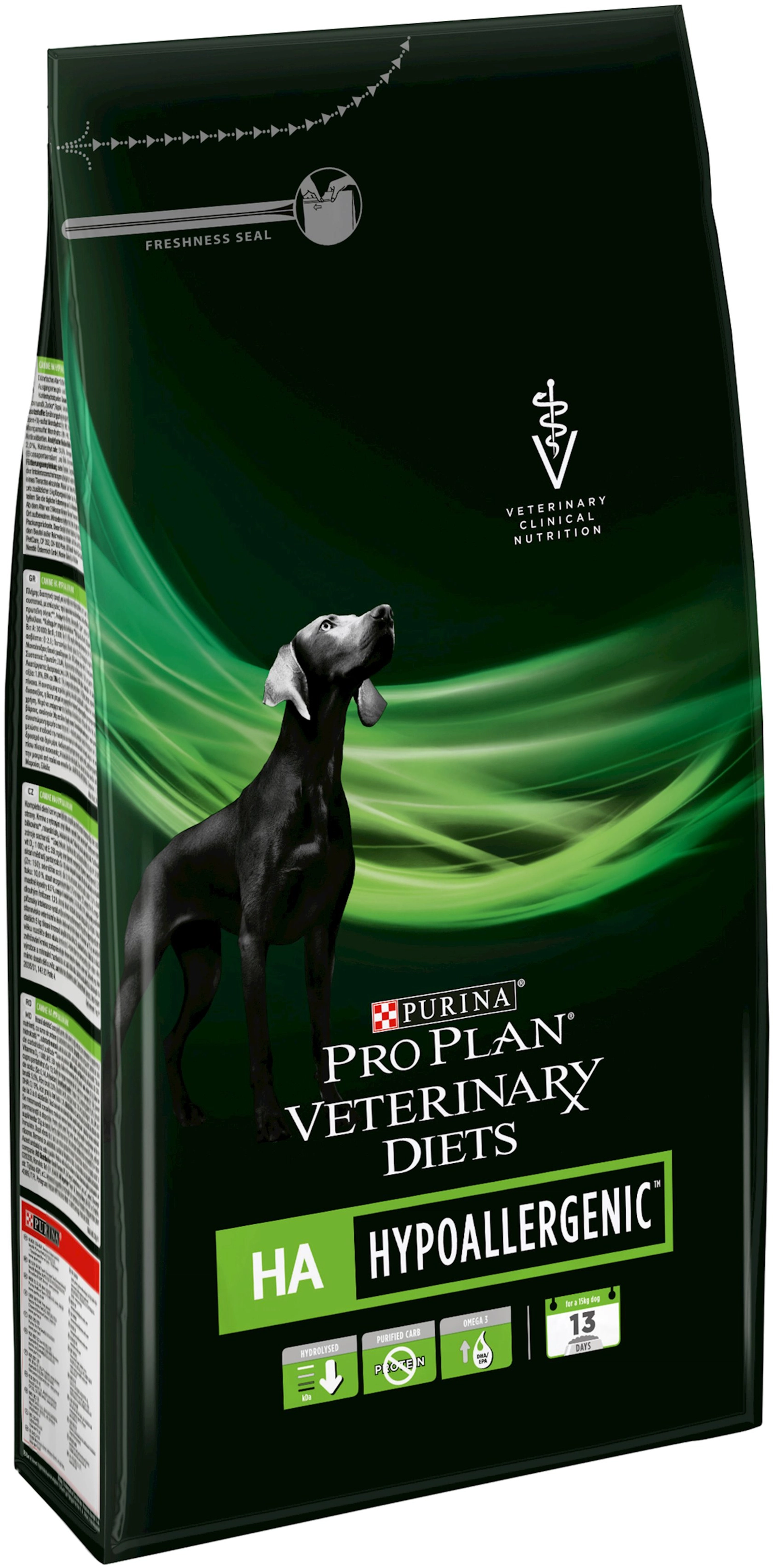 Quru yem itlər üçün Purina Pro Plan Veterinary Diets HA Hypoallergenic allergik reaksiyalı bütün növ cins itlər üçün 3 kq