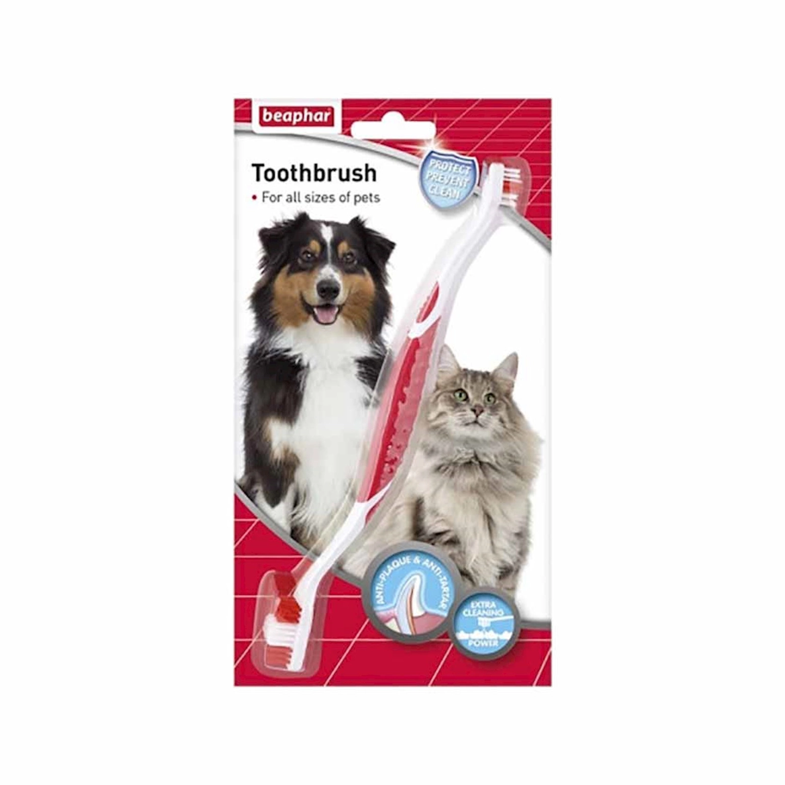 İkitərəfli diş fırçası it və pişiklər üçün Beaphar Toothbrush