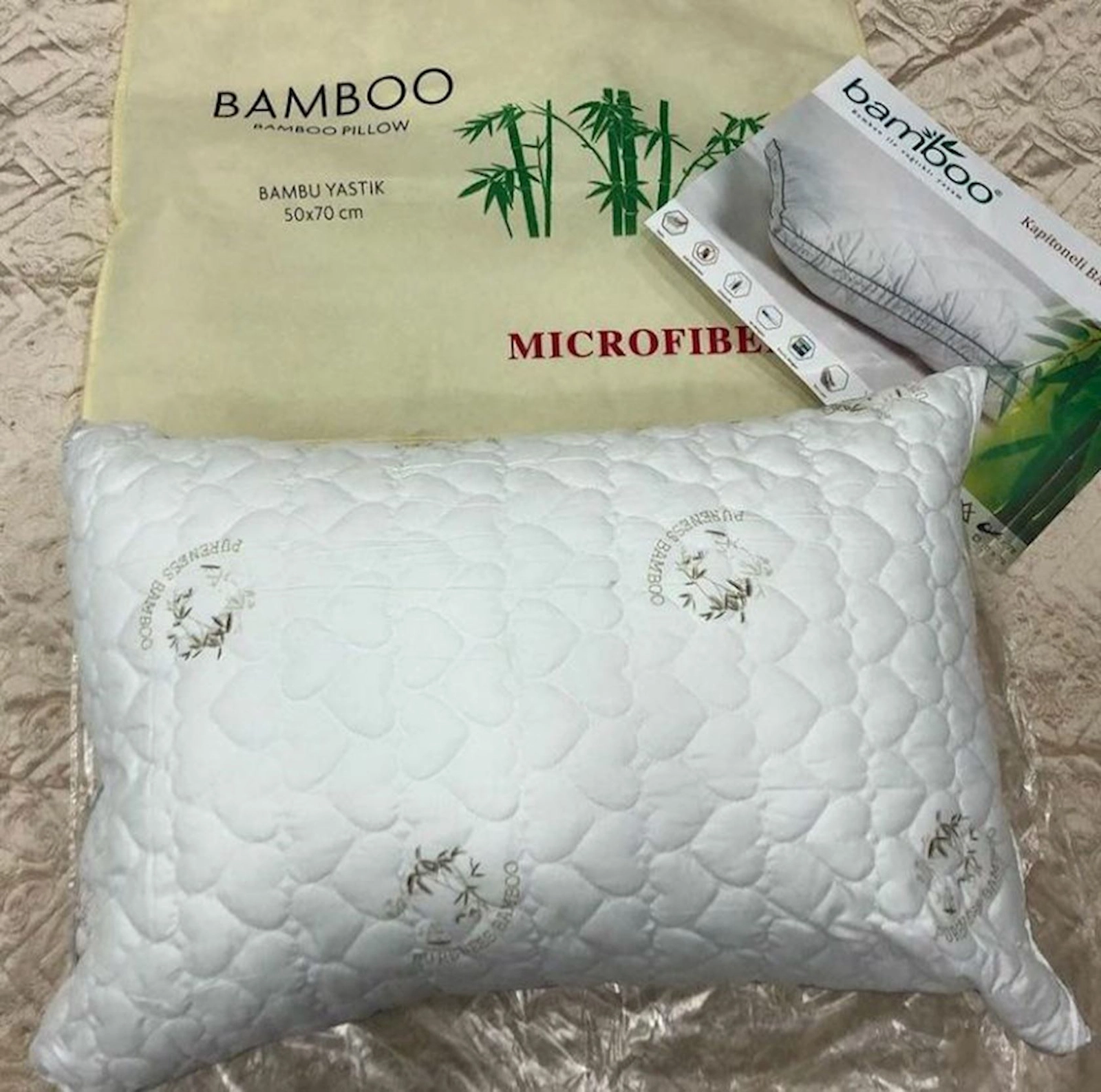 Yuxu yastığı Bamboo SHA-00001629, 50x70 sm, 1 əd, bambuk, ağ
