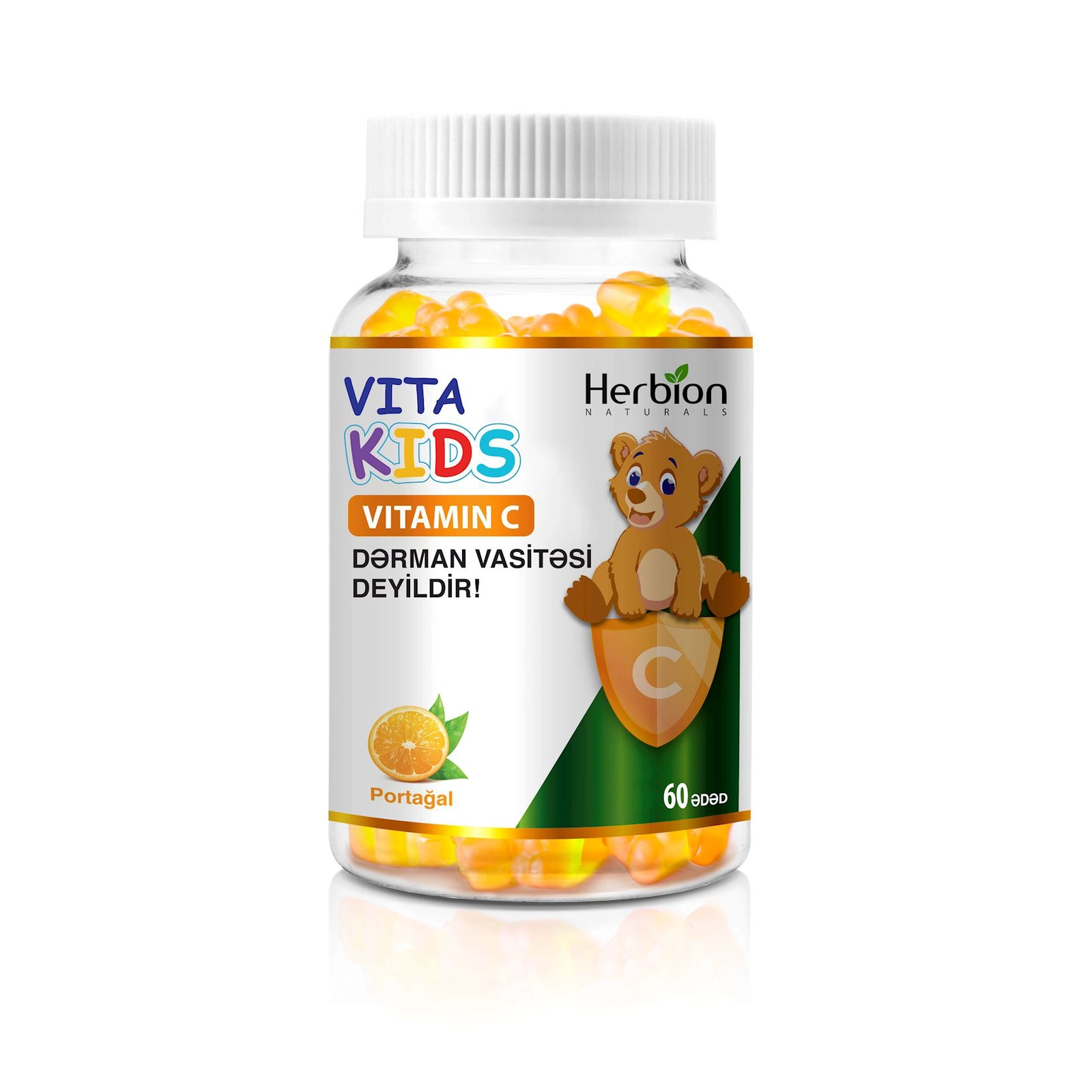 Çeynənən pastillər Herbion Vitakids Vitamin C 2 q 60 əd