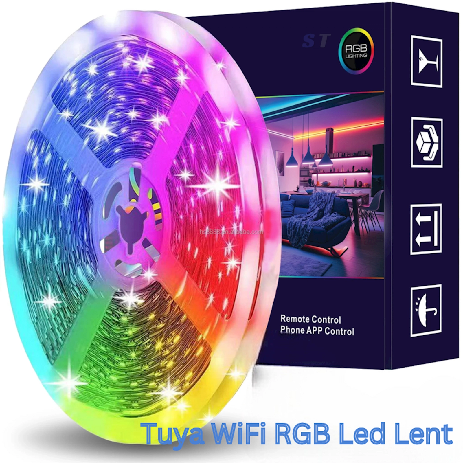 İşıq diodlu lent Tuya WiFi LED 30m