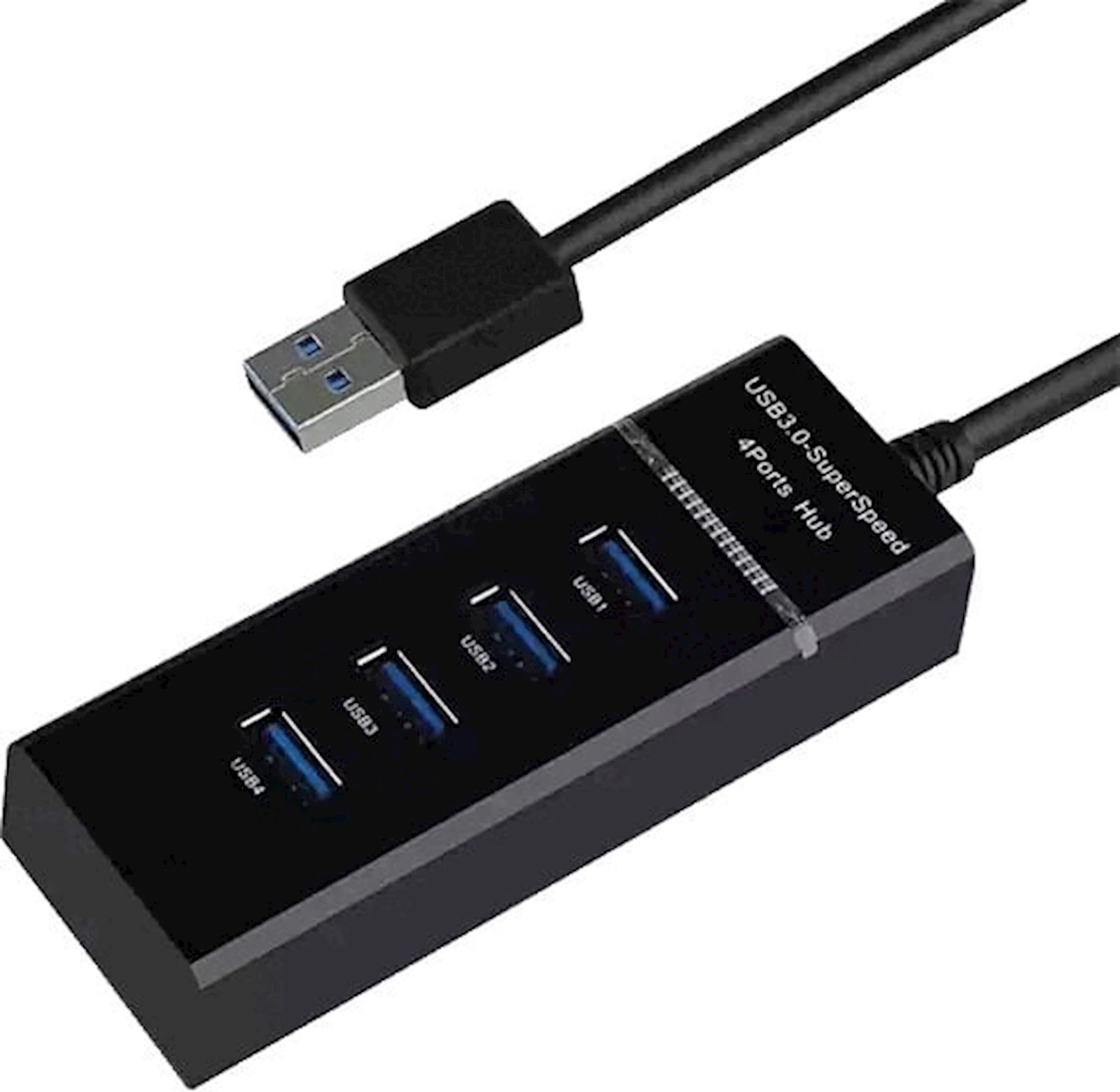 USB HUB 4 port Super Speed USB 3.0 Black