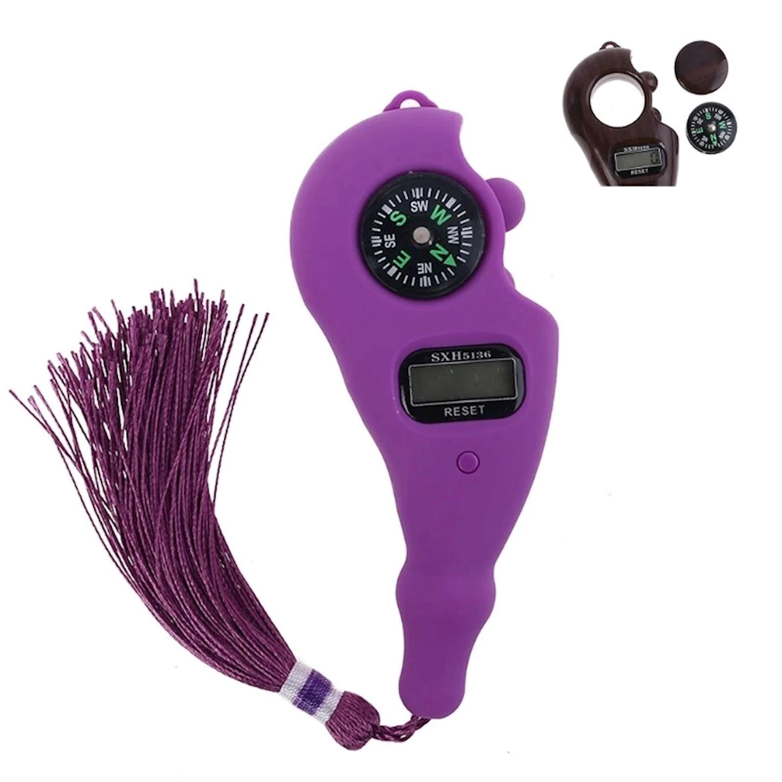 Təsbeh Finger Counter, plastik, bənövşəyi, 112x47 mm
