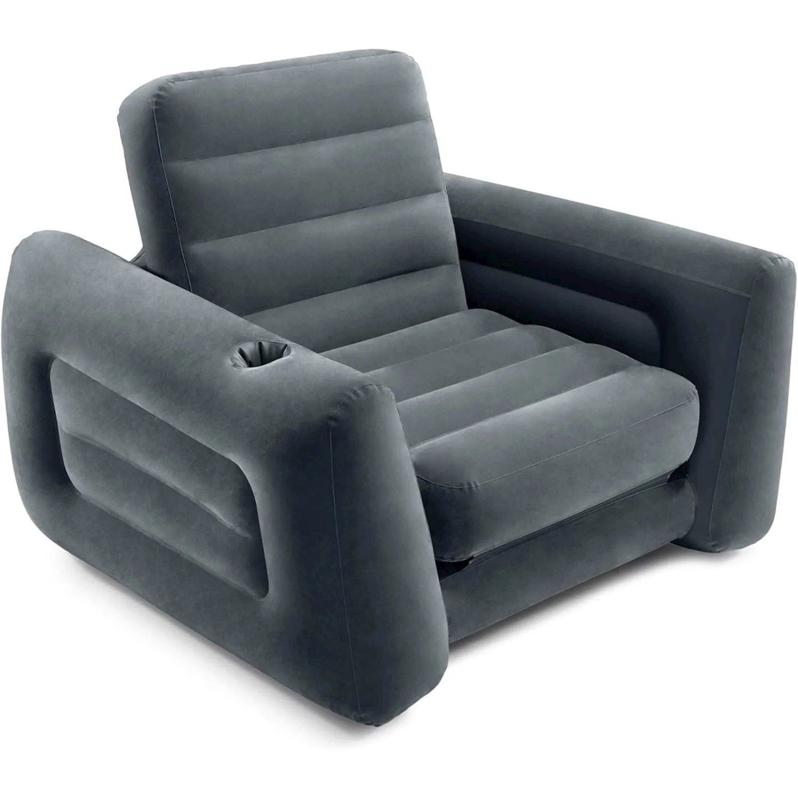 Qatlanan şişmə kreslo Intex 66551EP, boz, 117x224x66 sm