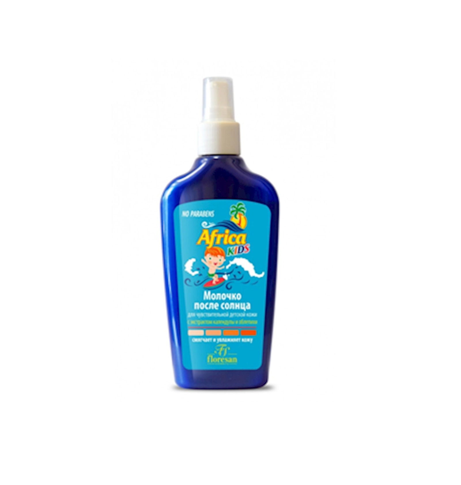 Günəşdən sonra bədən üçün süd uşaqlar üçün Флоресан Africa Kids,Gülümbahar və çaytikanı ekstraktı ilə, 200 ml