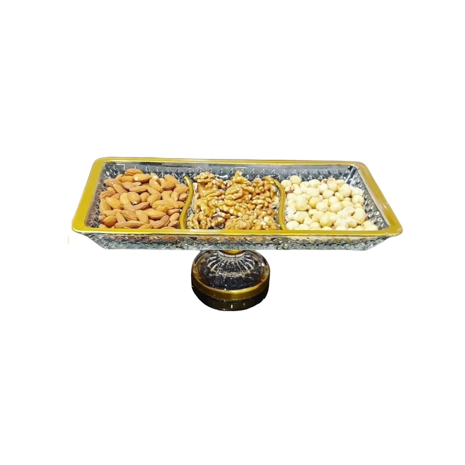 Çərəz qabı BTC-124, şüşə, ağ, 30x15 sm