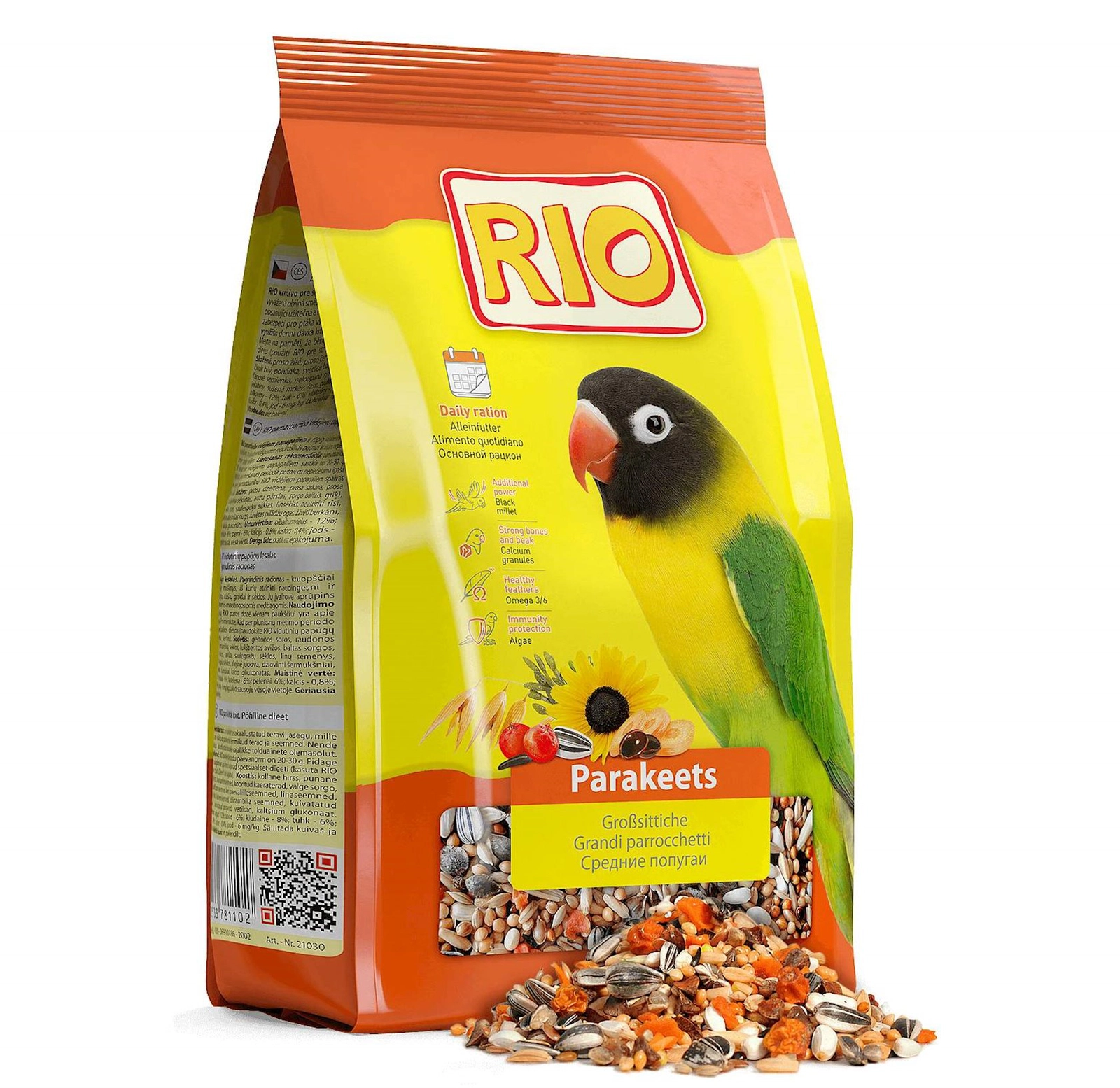 Yem Rio orta tutuquşular üçün, əsas rasion, 500 q
