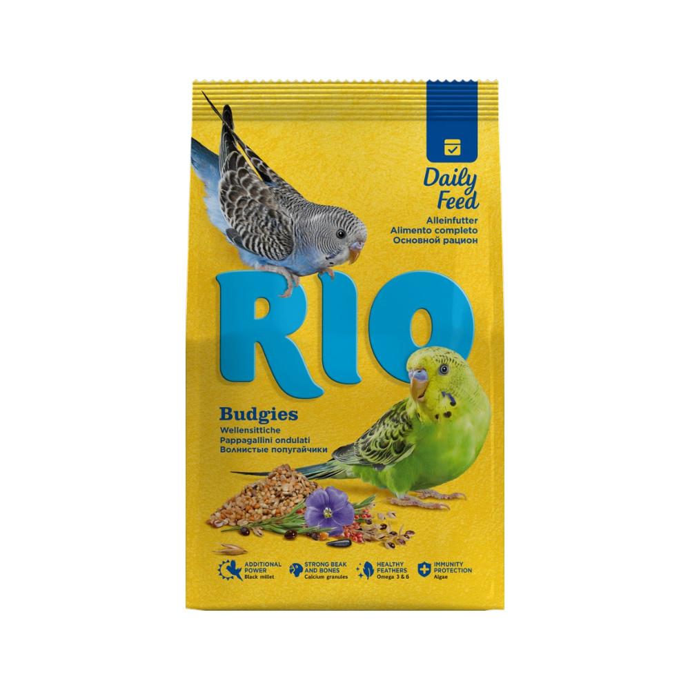 Yem Rio dalğalı tutuquşular üçün, əsas rasion, 500 q