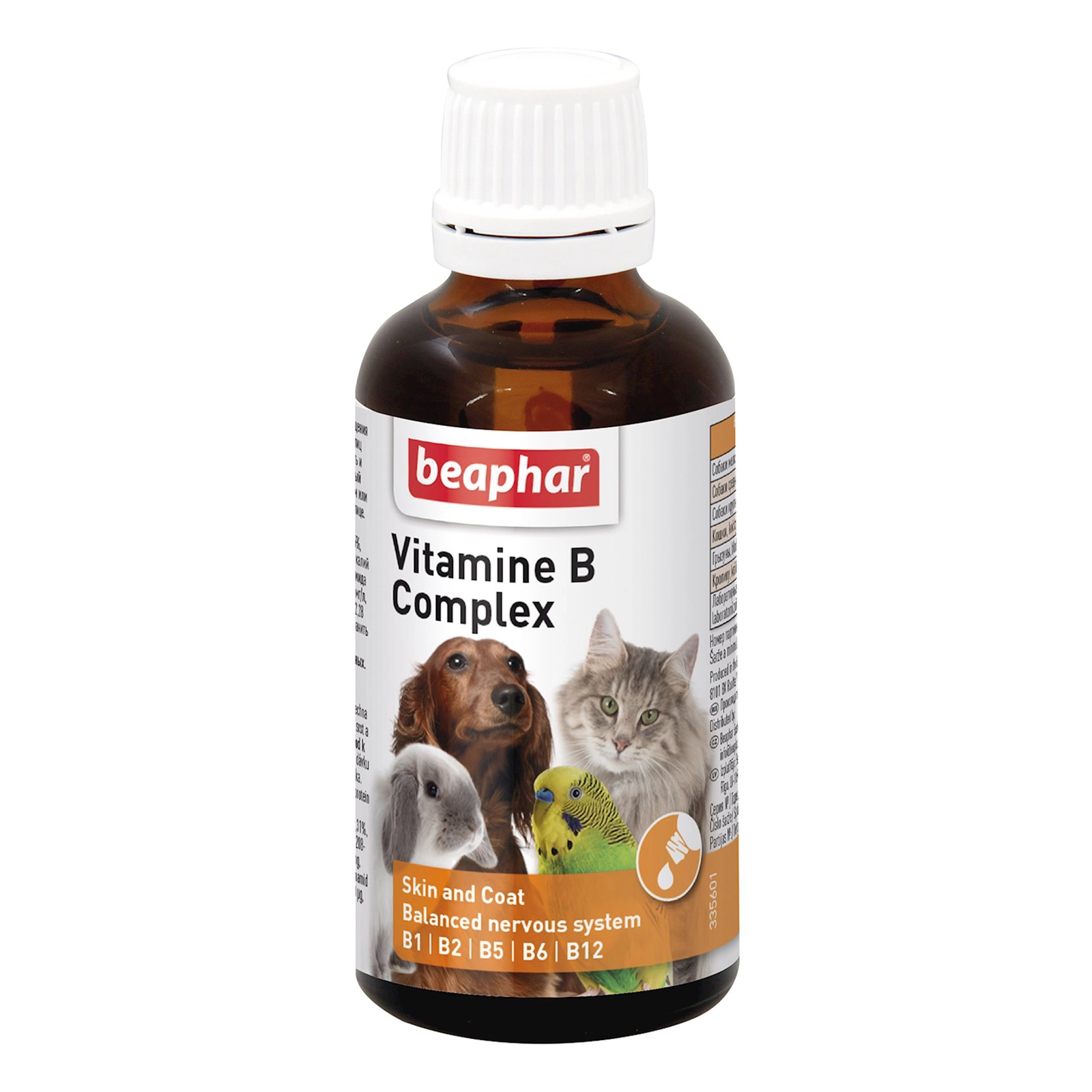 Vitaminlər Beaphar Vitaminе B Complex heyvanlar üçün, 50 ml