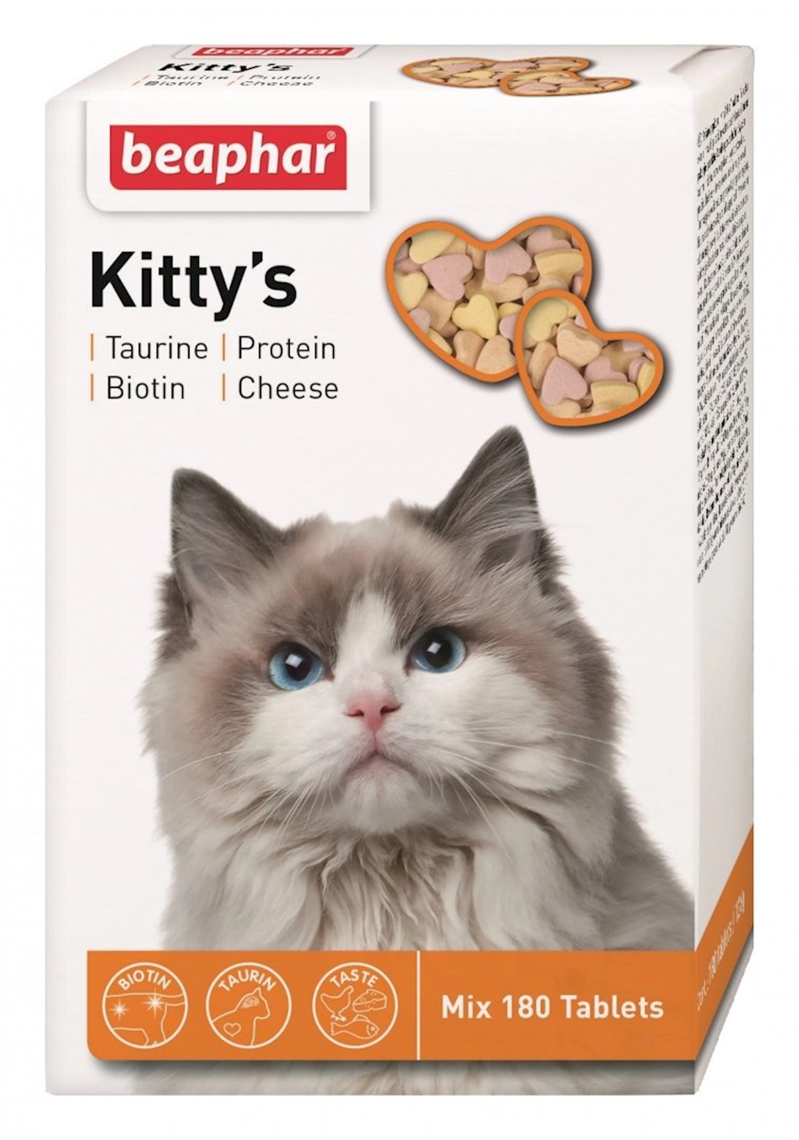 Vitaminlər kompleksi Beaphar Kitty s Mix pişiklər üçün, 180 həb