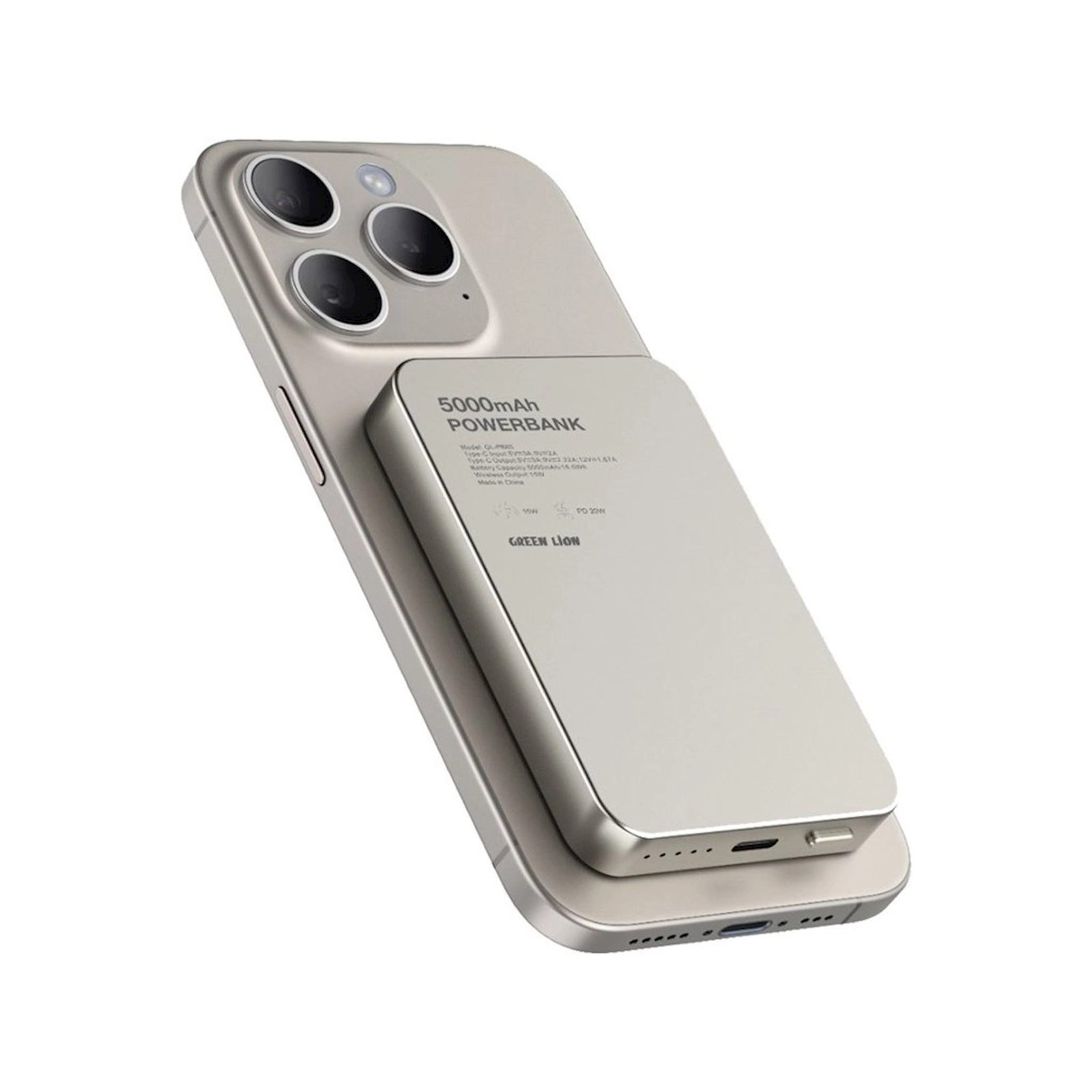Xarici akkumulyator Green Lion GL-MAG 5 5000mAh Titanium
