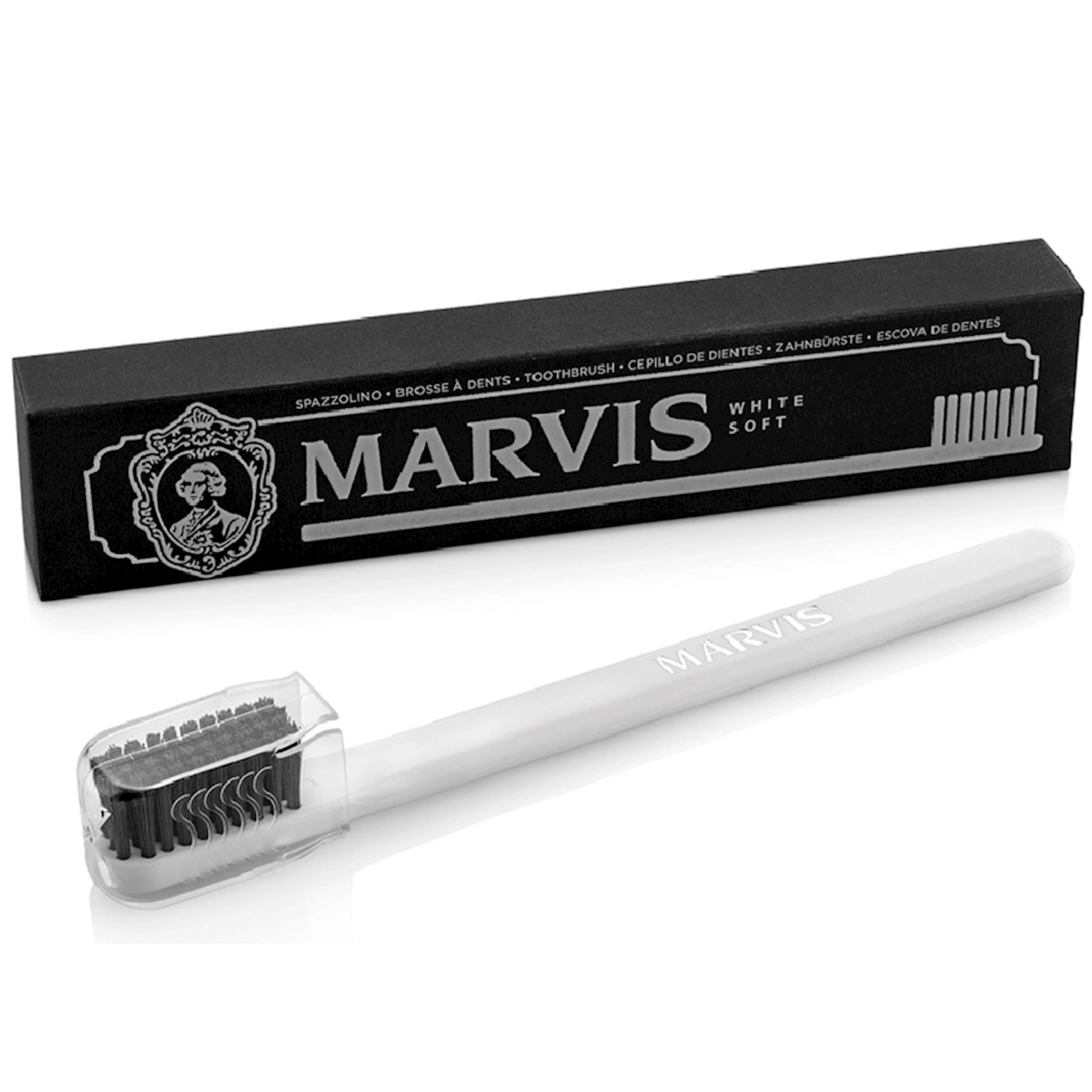 Diş fırçası Marvis yumşaq tüklər, Ağ