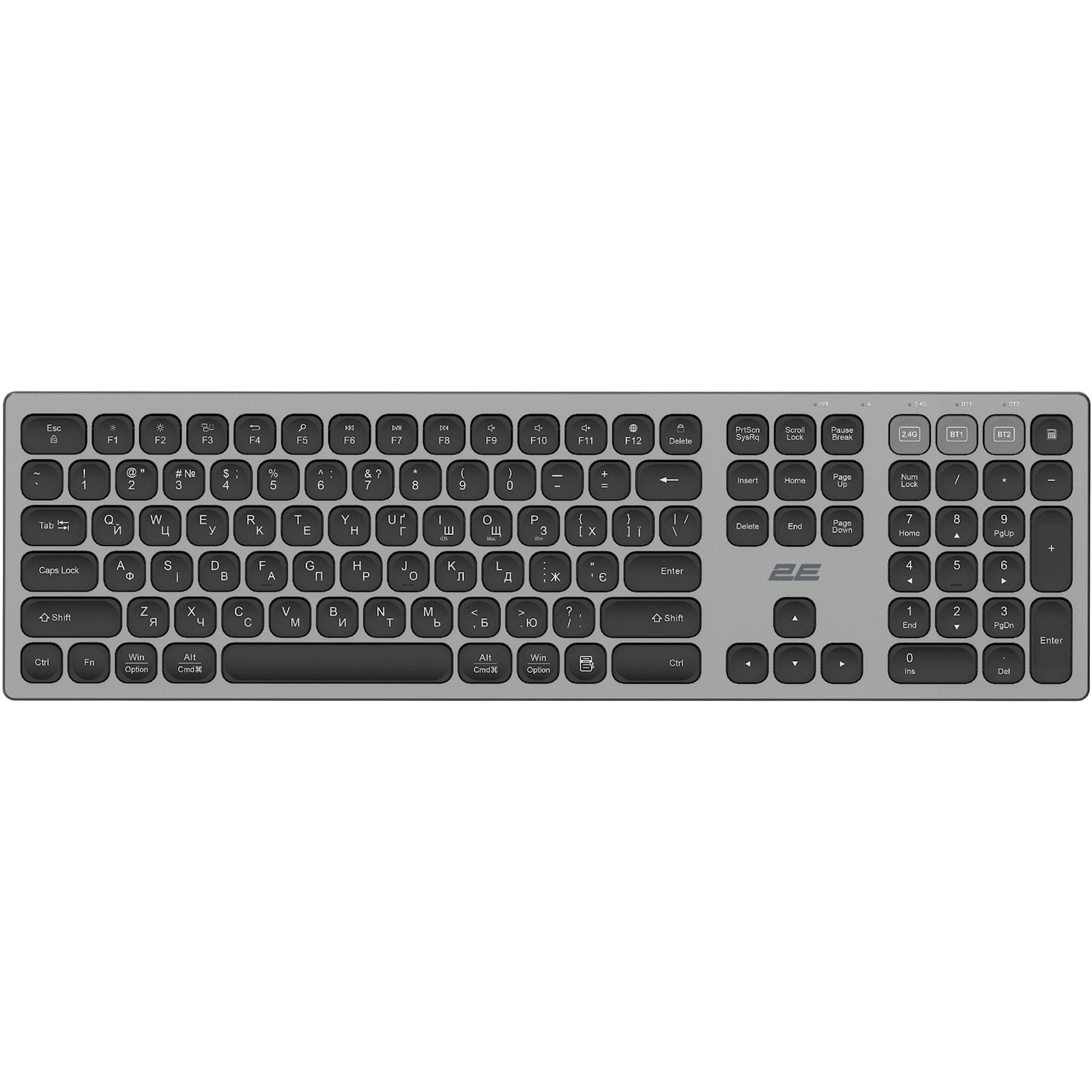 Klaviatura 2E KS270 WL Grey/Black