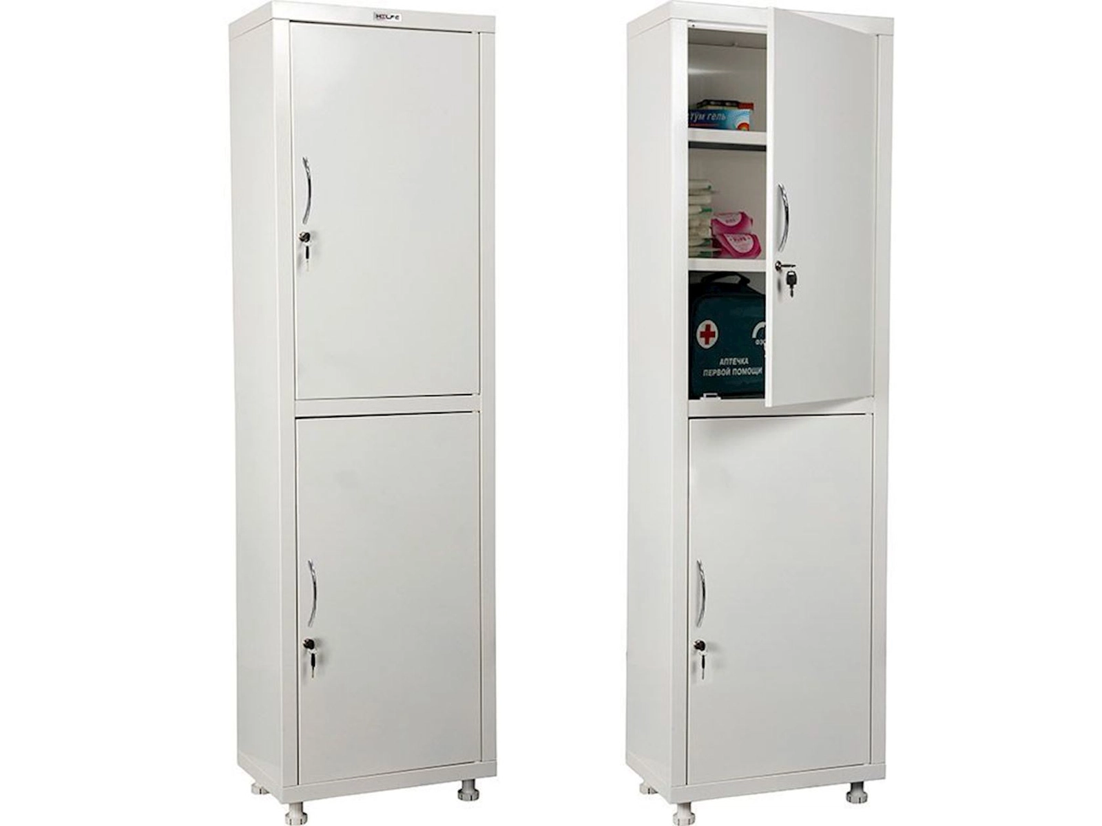 Tibbi şkaf Hilfe MD 1 1650/SS, 50x32x165.5 sm, ağ
