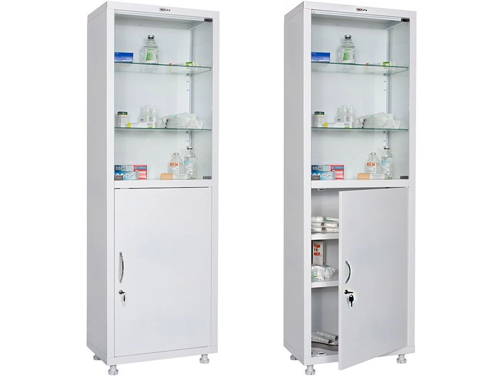 Tibbi şkaf Hilfe MD 1 1760/SG, 60x40x175 sm, ağ